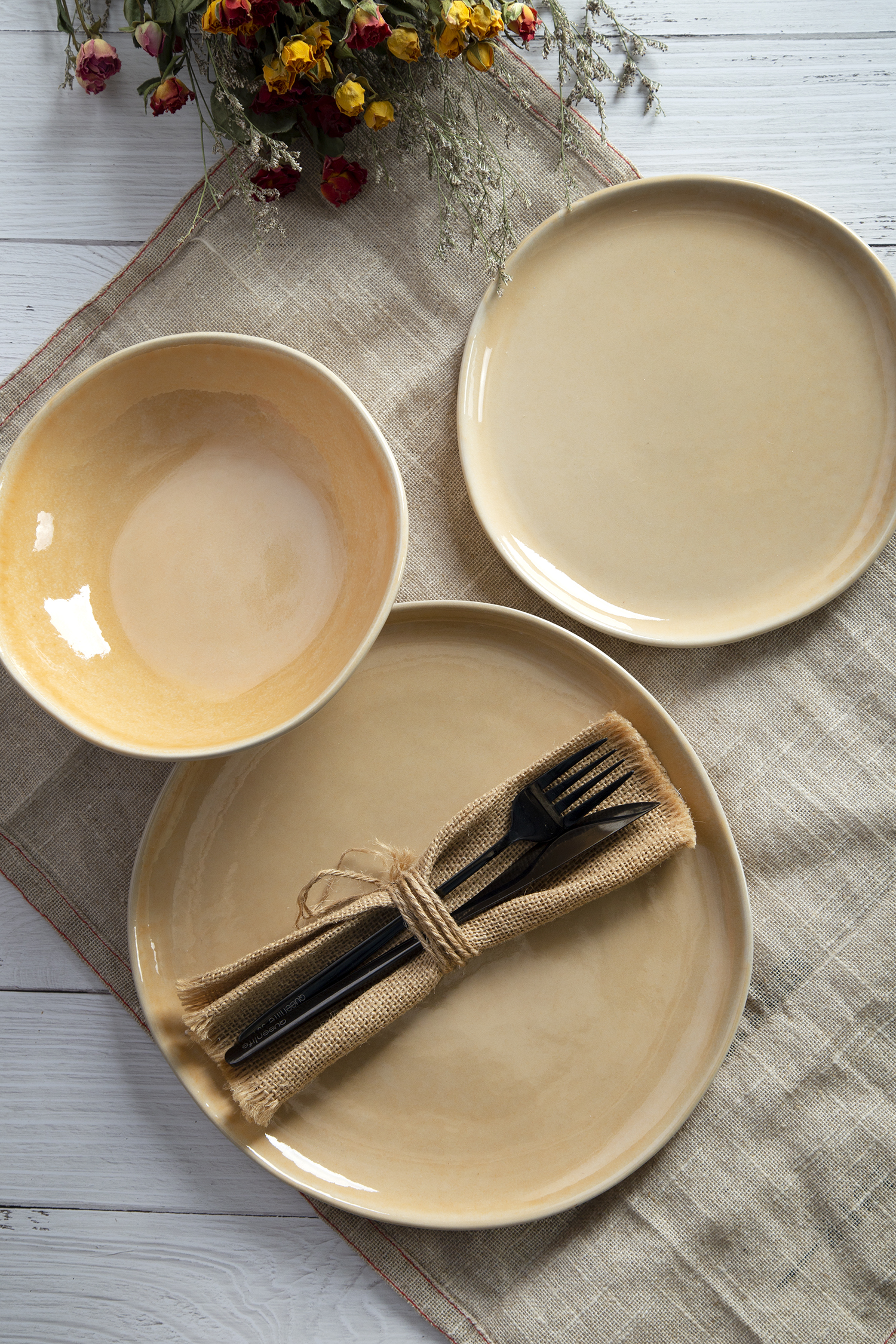 CHANGSHA HAPPY GO Earth Tone Reactive Glaze Stoneware Dinnerware Set |happygodinnerware.com