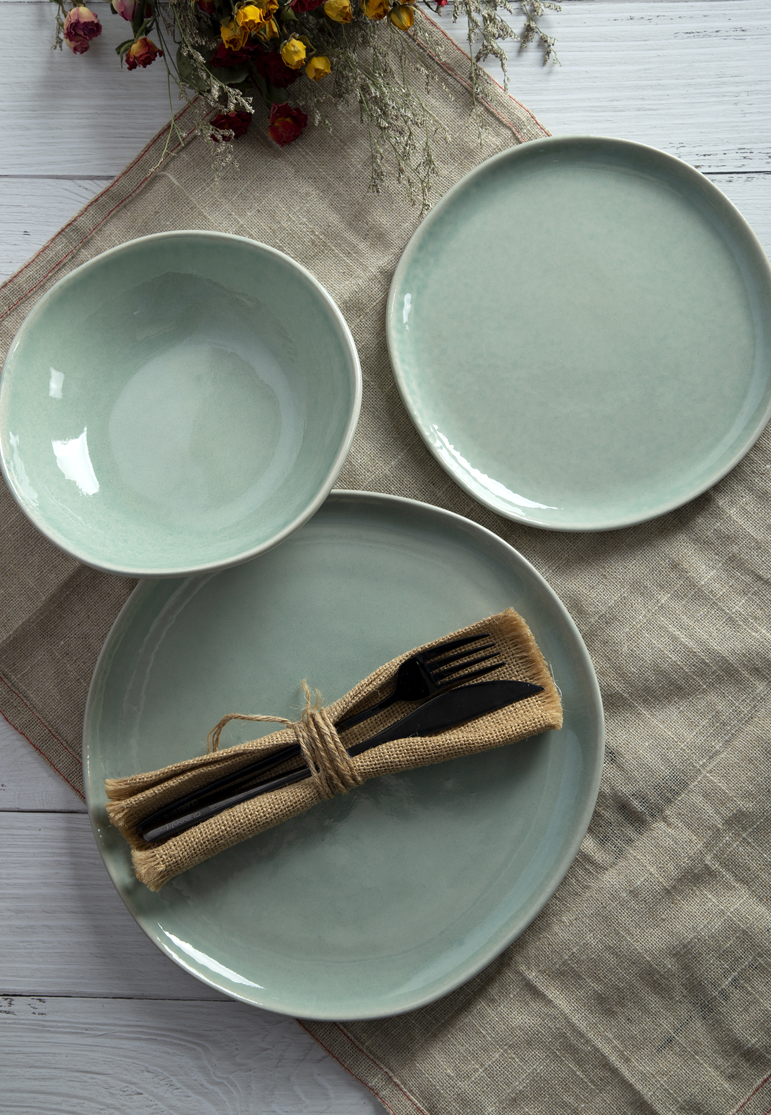 CHANGSHA HAPPY GO Earth Tone Reactive Glaze Stoneware Dinnerware Set |happygodinnerware.com