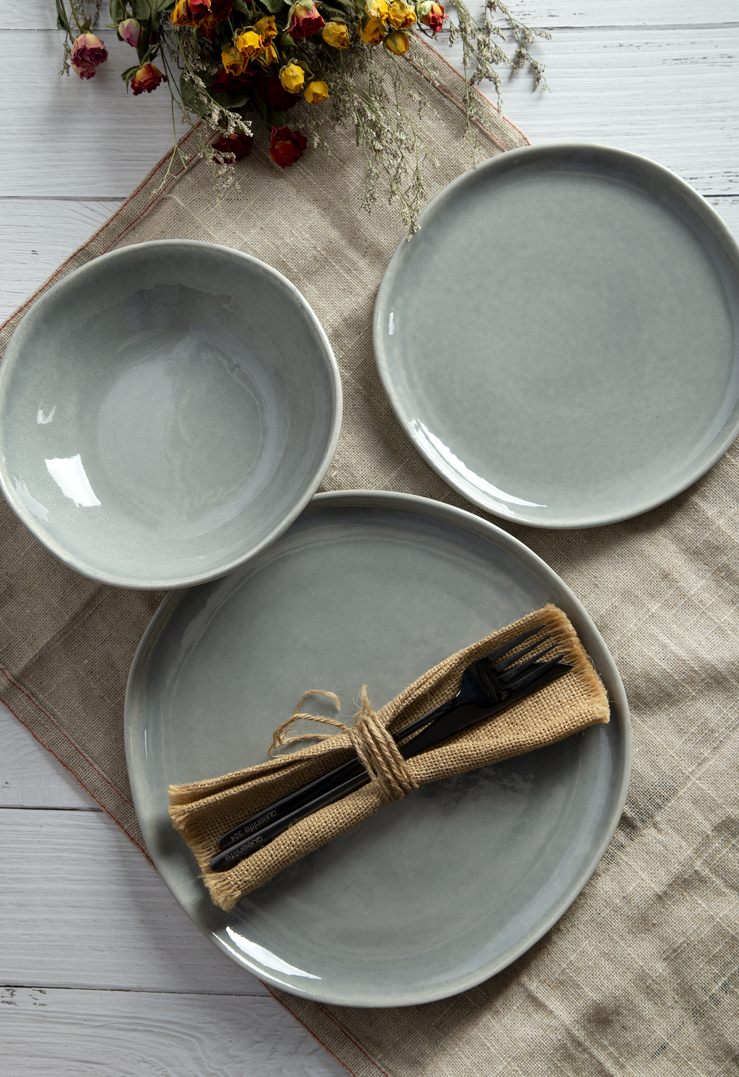CHANGSHA HAPPY GO Earth Tone Reactive Glaze Stoneware Dinnerware Set |happygodinnerware.com