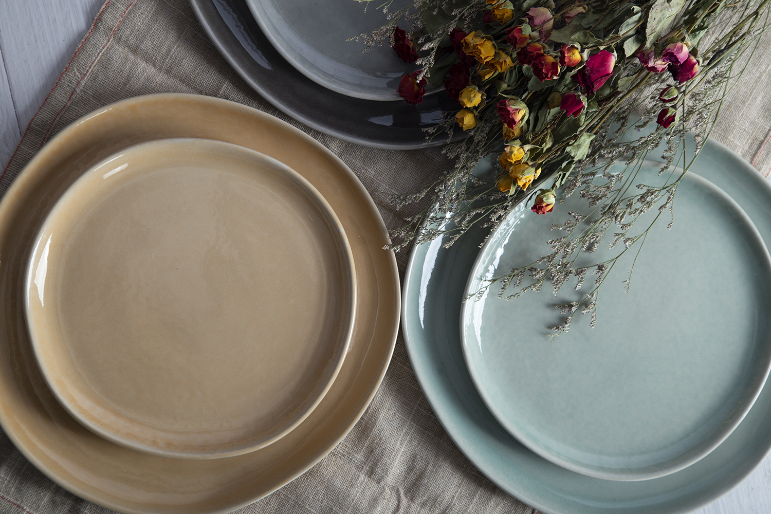 CHANGSHA HAPPY GO Earth Tone Reactive Glaze Stoneware Dinnerware Set |happygodinnerware.com