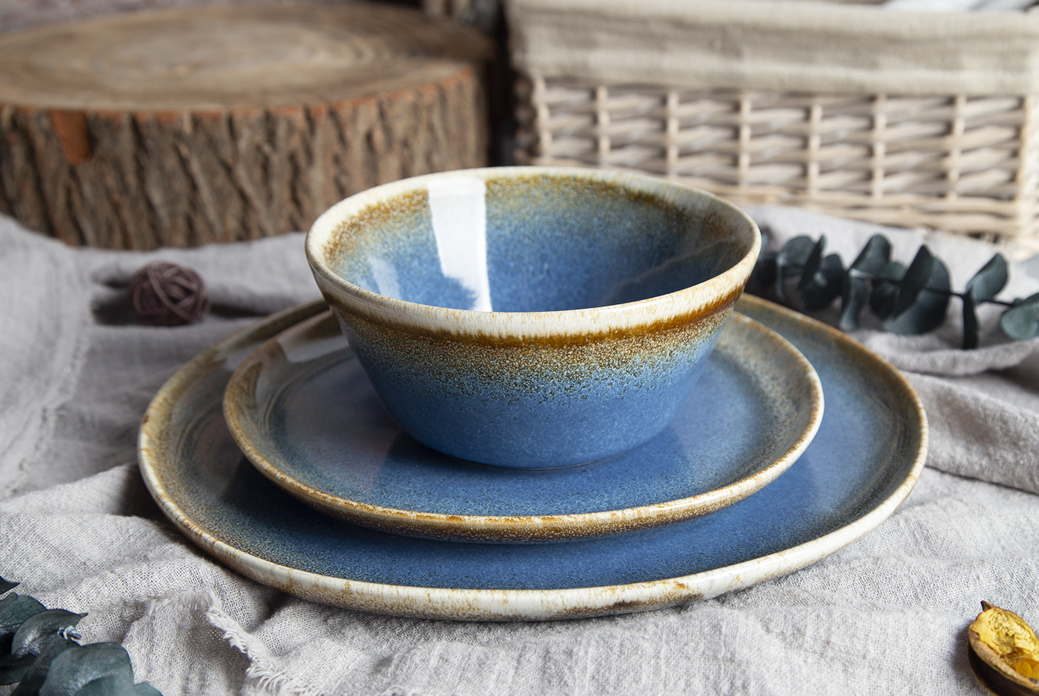 CHANGSHA HAPPY GO Four-Color Reactive Glaze Stoneware Collection |happygodinnerware.com
