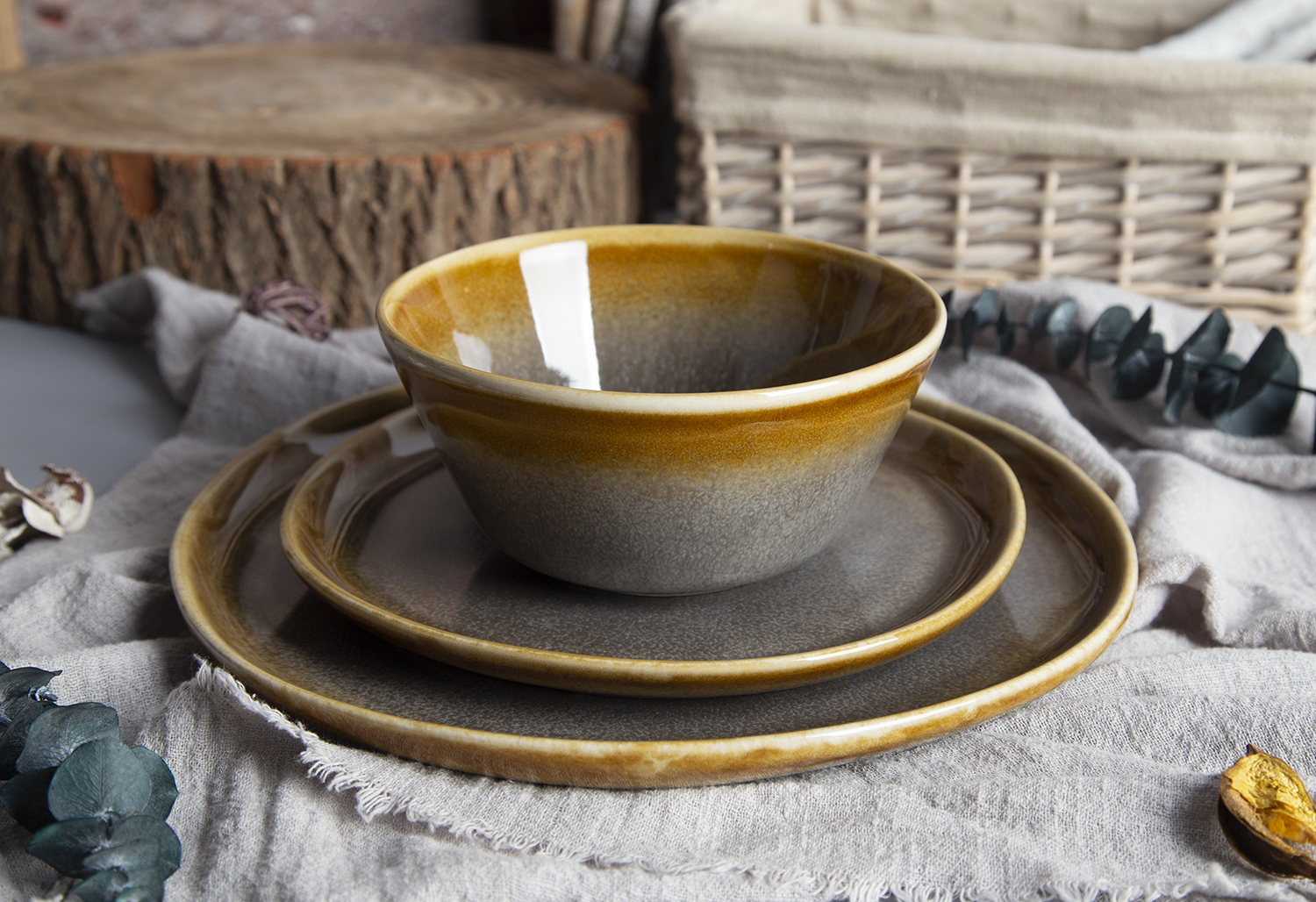 CHANGSHA HAPPY GO Four-Color Reactive Glaze Stoneware Collection |happygodinnerware.com