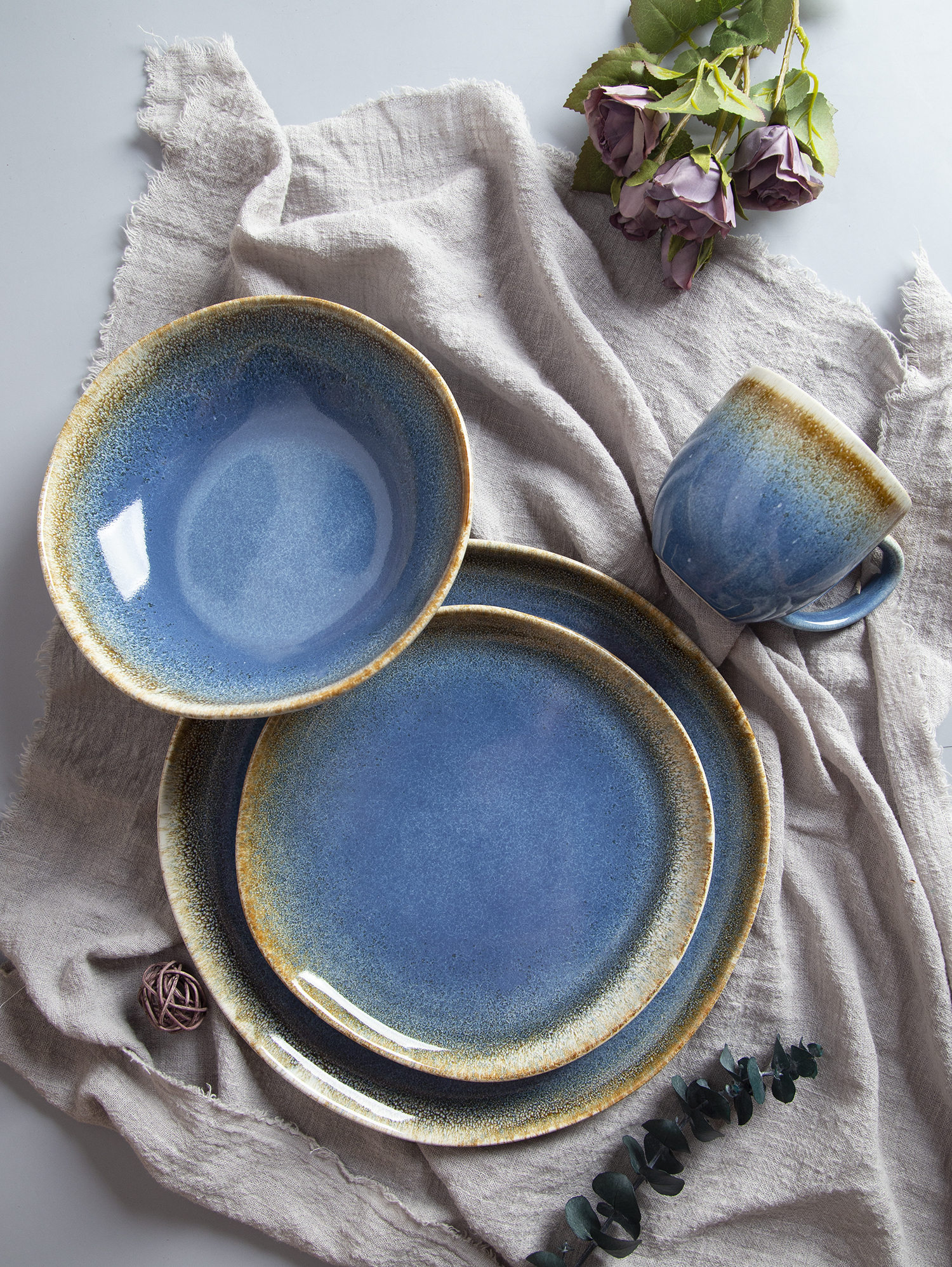 CHANGSHA HAPPY GO Four-Color Reactive Glaze Stoneware Collection |happygodinnerware.com