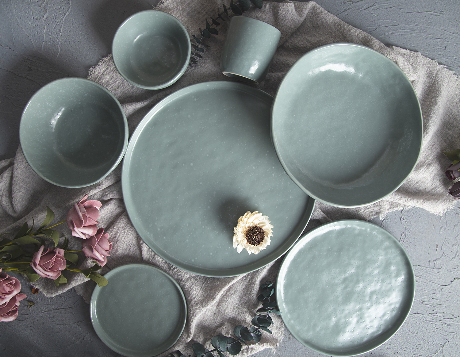 CHANGSHA HAPPY GO Slate Serenity Reactive Glaze Stoneware |happygodinnerware.com