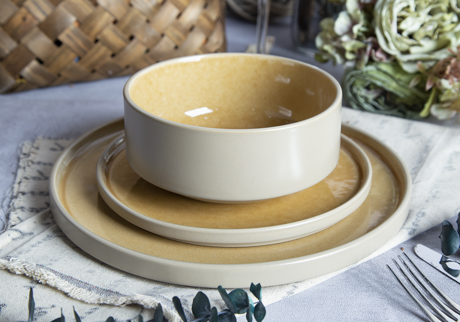 CHANGSHA HAPPY GO Warm Terracotta & Soft Taupe Reactive Glaze |happygodinnerware.com