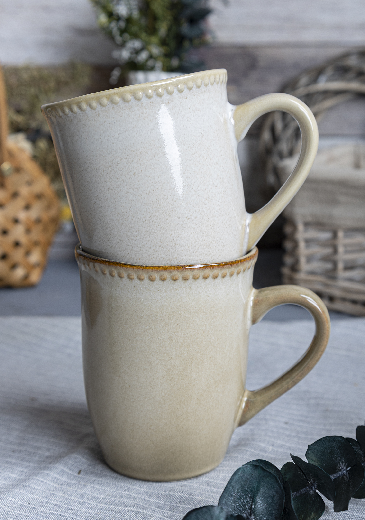 CHANGSHA HAPPY GO  Rustic Reactive Glaze Stoneware Assorted Dinner Set with Earthy Hand-Finished Accents and Natural Tones |happygodinnerware.com