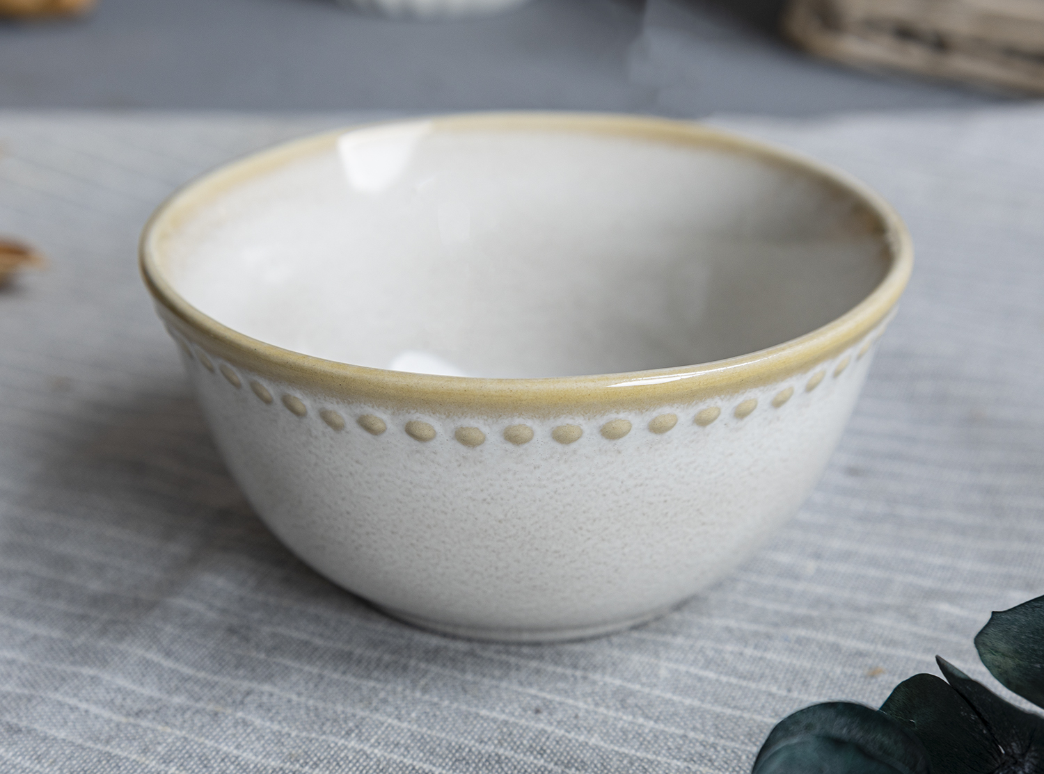 CHANGSHA HAPPY GO  Rustic Reactive Glaze Stoneware Assorted Dinner Set with Earthy Hand-Finished Accents and Natural Tones |happygodinnerware.com