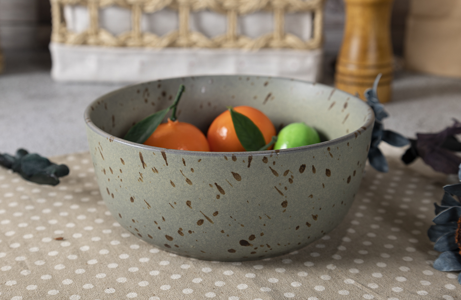 CHANGSHA HAPPY GO Rustic Earth-Tone Reactive Glaze Stoneware Dinner Set in Textured Matte Finish |happygodinnerware.com