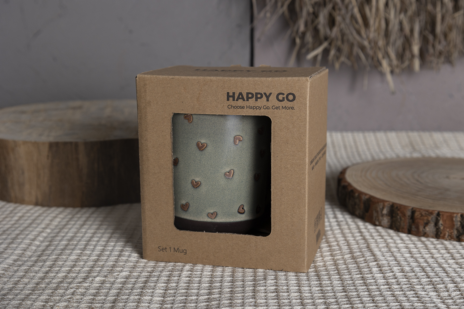 CHANGSHA HAPPY GO Silk screen Vintage Ceramic Coffee Mugs – Handcrafted Rustic Style Cups with Gift Box & Rack Set|happygodinnerware.com