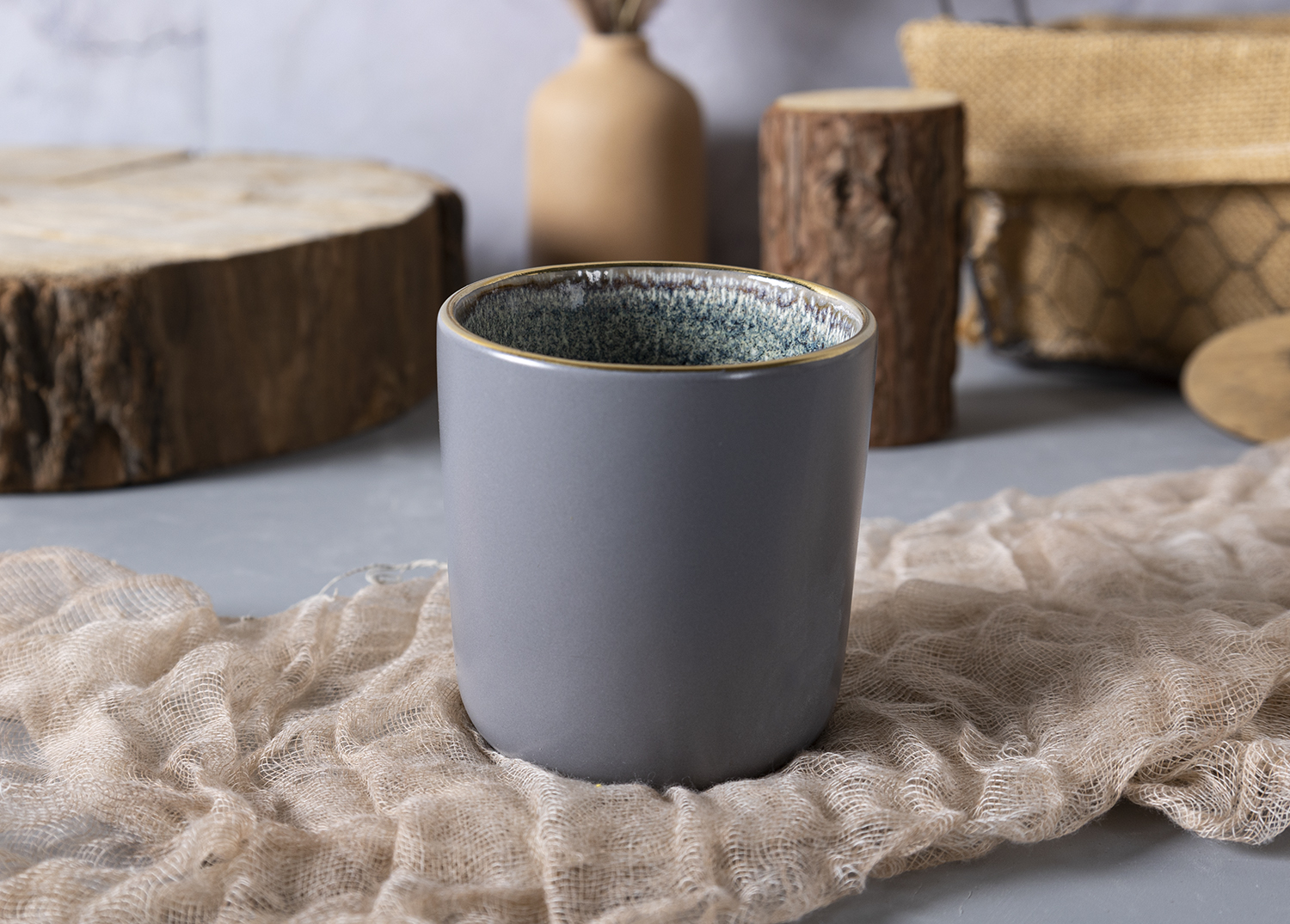 CHANGSHA HAPPY GO Silk screen Vintage Ceramic Coffee Mugs – Handcrafted Rustic Style Cups with Gift Box & Rack Set|happygodinnerware.com