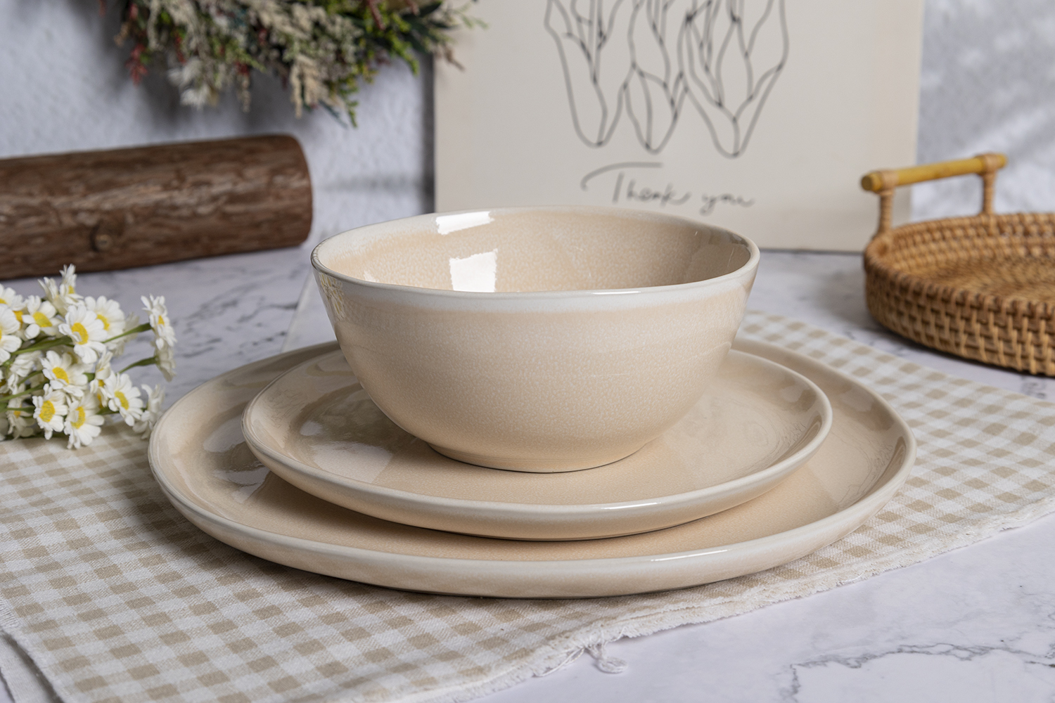 CHANGSHA HAPPY GO Matte Pastel Stoneware Dinnerware Set – Soft Glazed Plates, Bowls & Mugs for Nordic Minimalist Dining|happygodinnerware.com