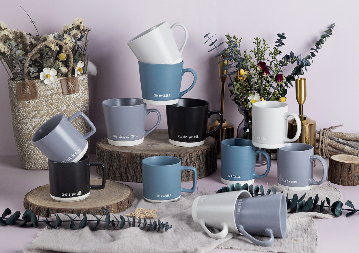 CHANGSHA HAPPY GO Inspirational Quote Matte Glaze New Bone China Mugs |happygodinnerware.com