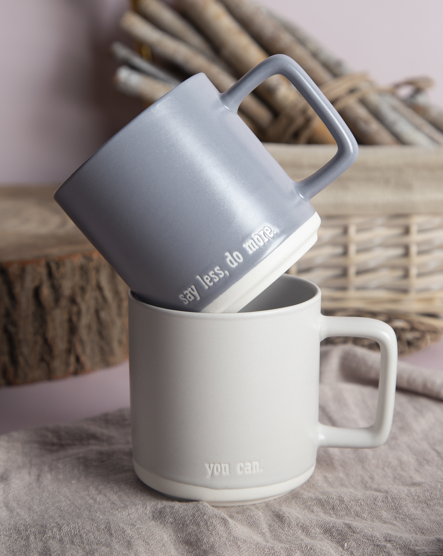 CHANGSHA HAPPY GO Inspirational Quote Matte Glaze New Bone China Mugs |happygodinnerware.com