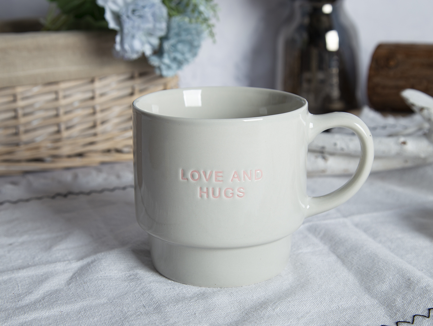 CHANGSHA HAPPY GO Stackable Ceramic Mugs with Inspirational Messages |happygodinnerware.com