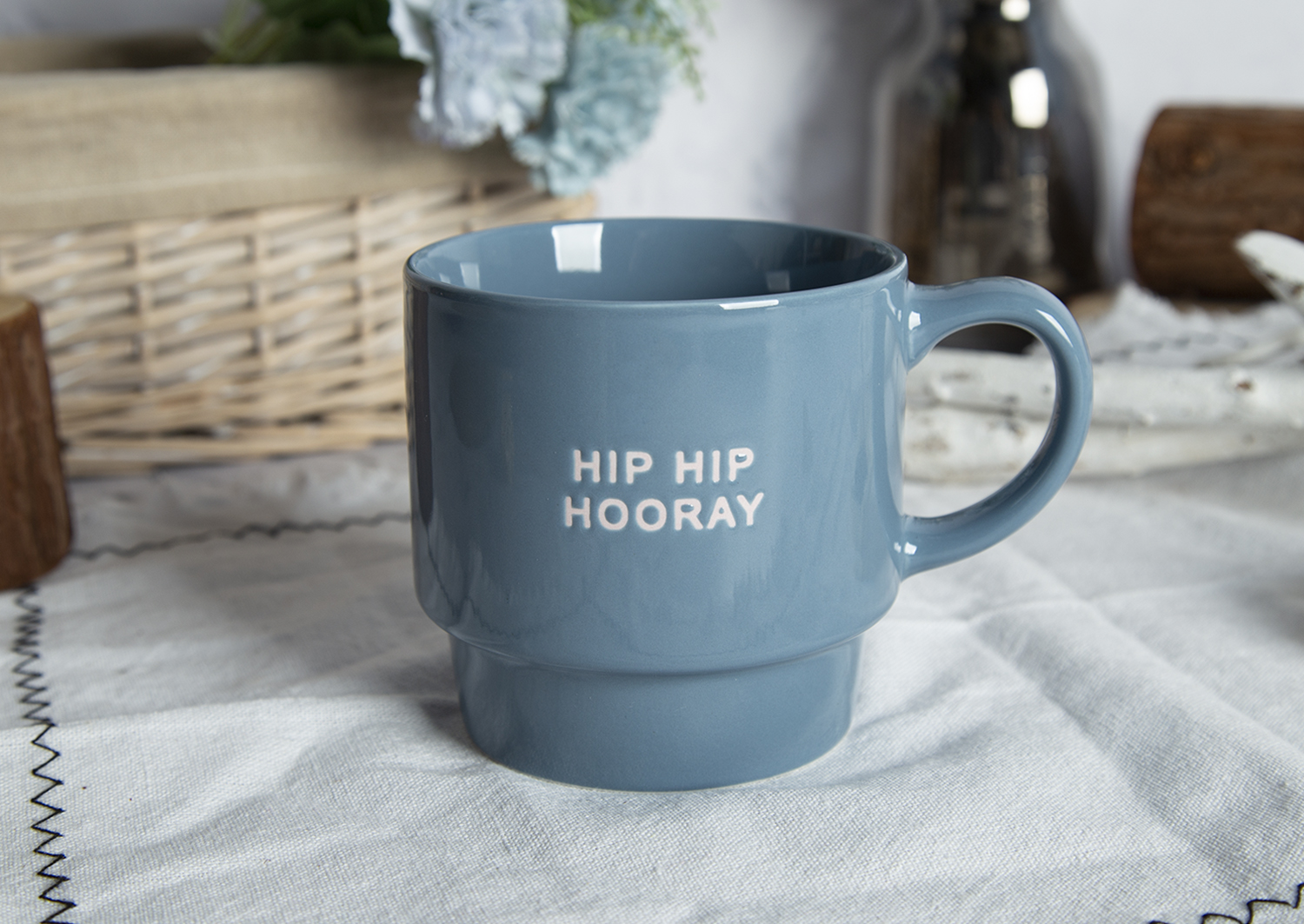 CHANGSHA HAPPY GO Stackable Ceramic Mugs with Inspirational Messages |happygodinnerware.com