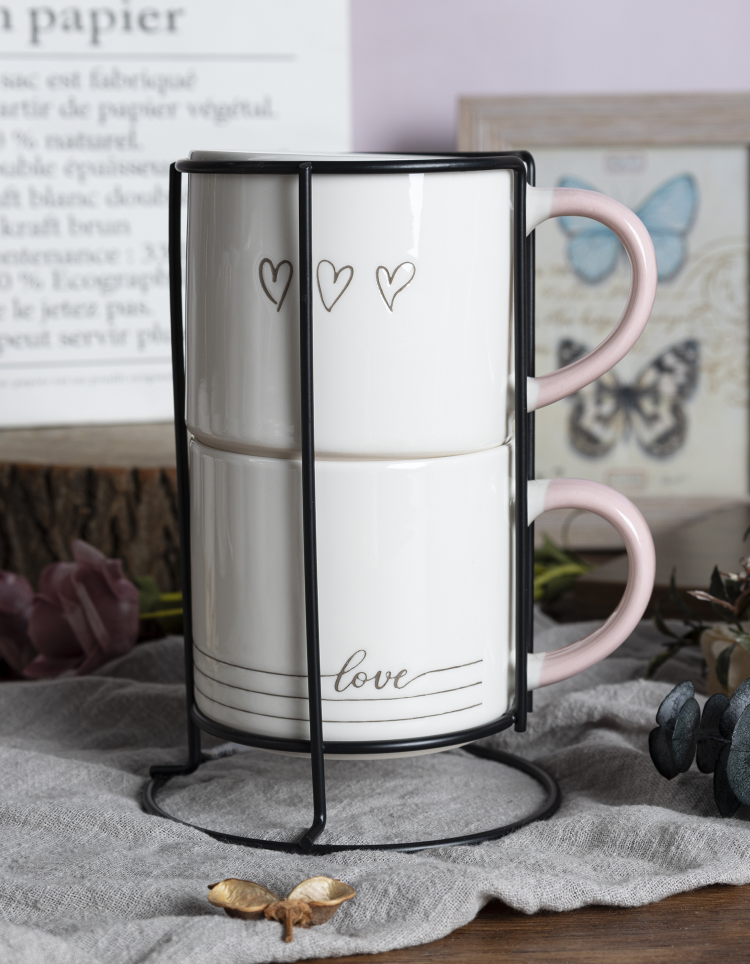 CHANGSHA HAPPY GO Love with Heart Design 340ml Promotional Coffee Mugs for Gifts|happygodinnerware.com