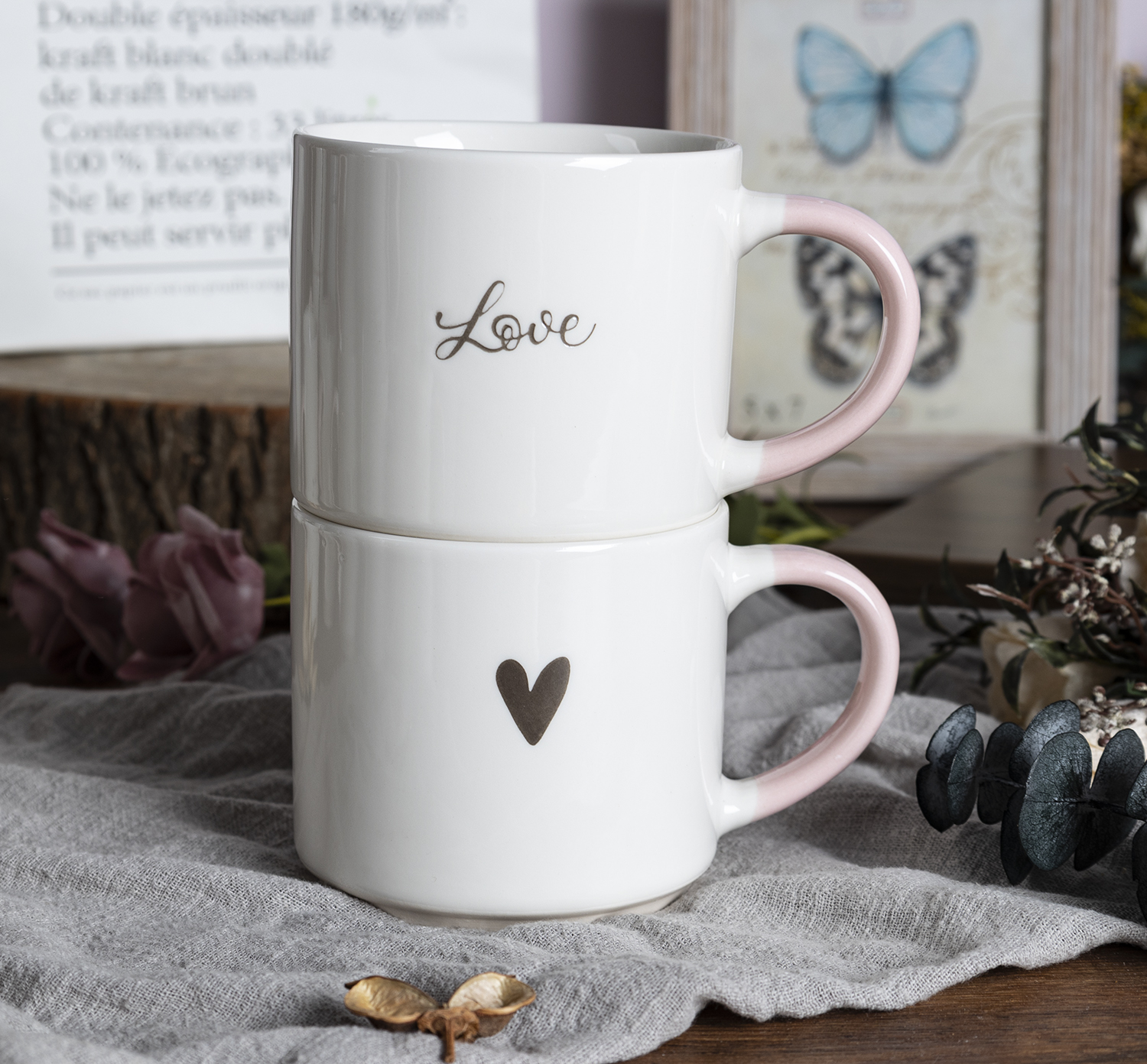 CHANGSHA HAPPY GO Love with Heart Design 340ml Promotional Coffee Mugs for Gifts|happygodinnerware.com