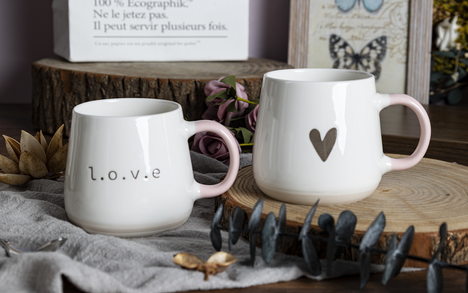 CHANGSHA HAPPY GO Love with Heart Design 340ml Promotional Coffee Mugs for Gifts|happygodinnerware.com