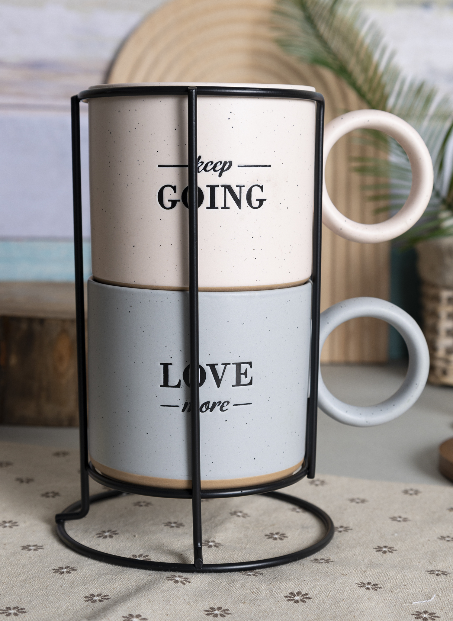 CHANGSHA HAPPY GO Pastel Typography Motivational Quote New Bone China Mug Set with Matte Macaron Colors |Dopamine Series Ceramics  |happygodinnerware.com