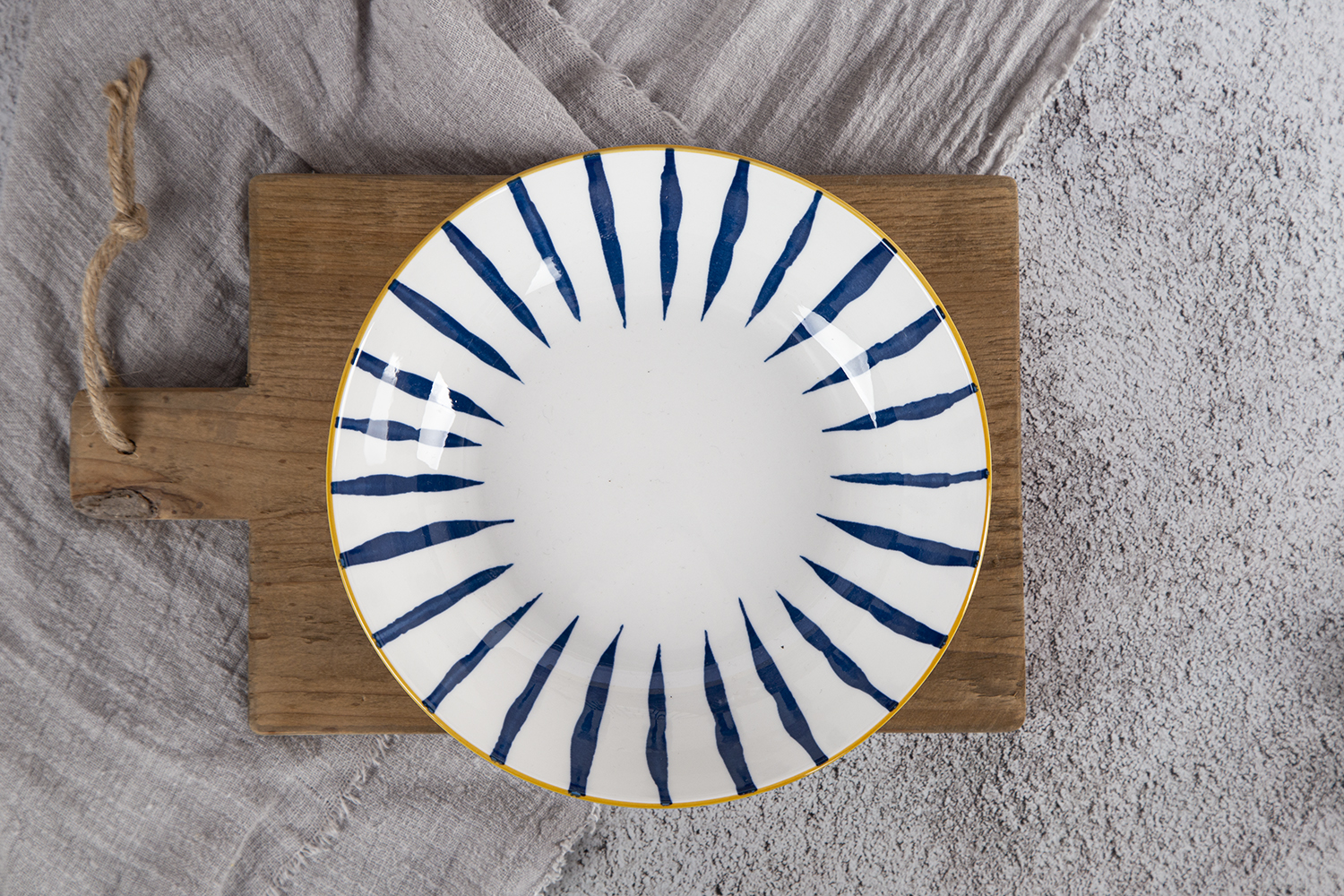 CHANGSHA HAPPY GO Indigo Rhythm – Printed Porcelain Dinnerware Set | happygodinnerware.com