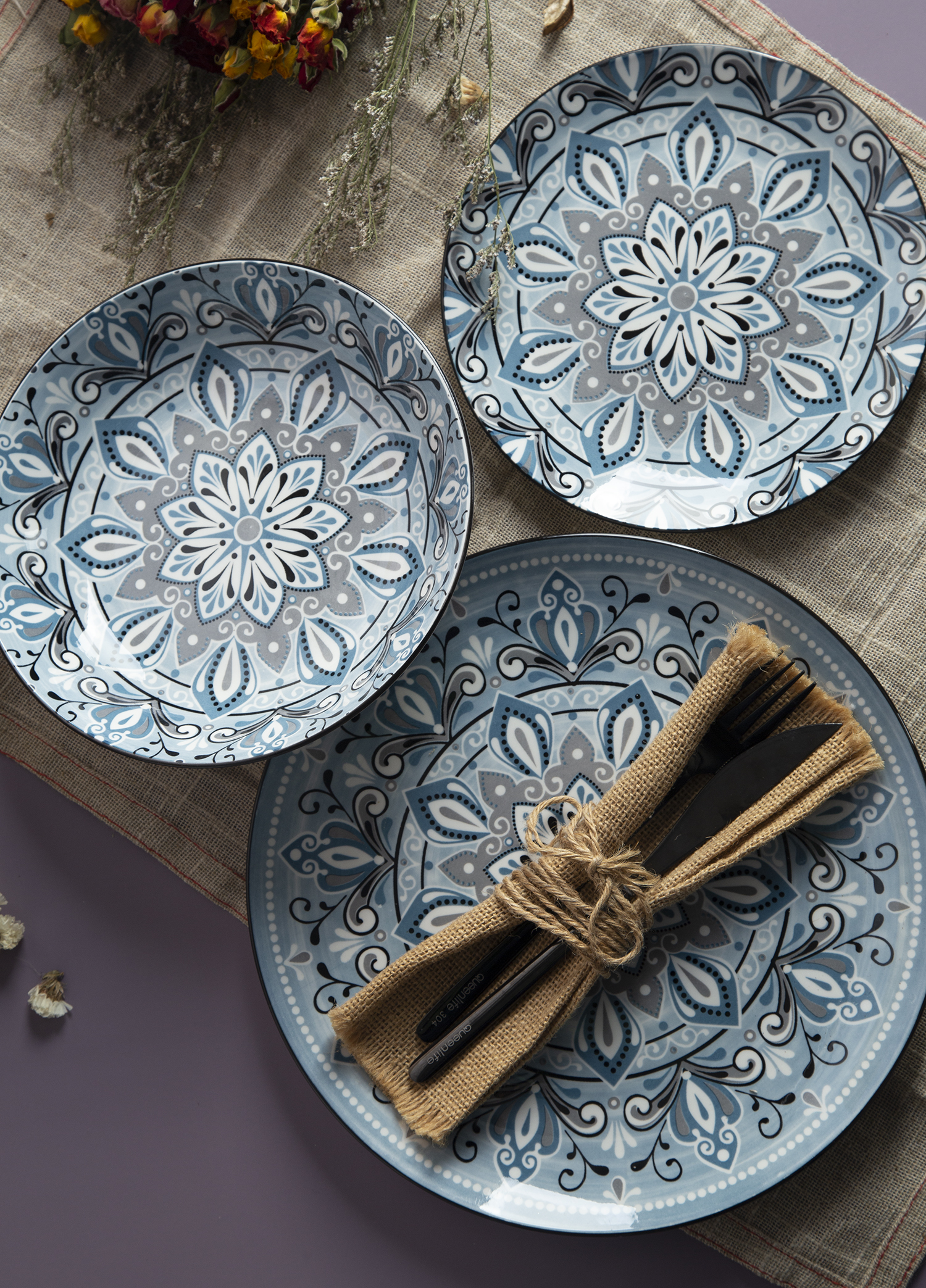 CHANGSHA HAPPY GO White Porcelain Printed Pattern Dinnerware Set |happygodinnerware.com