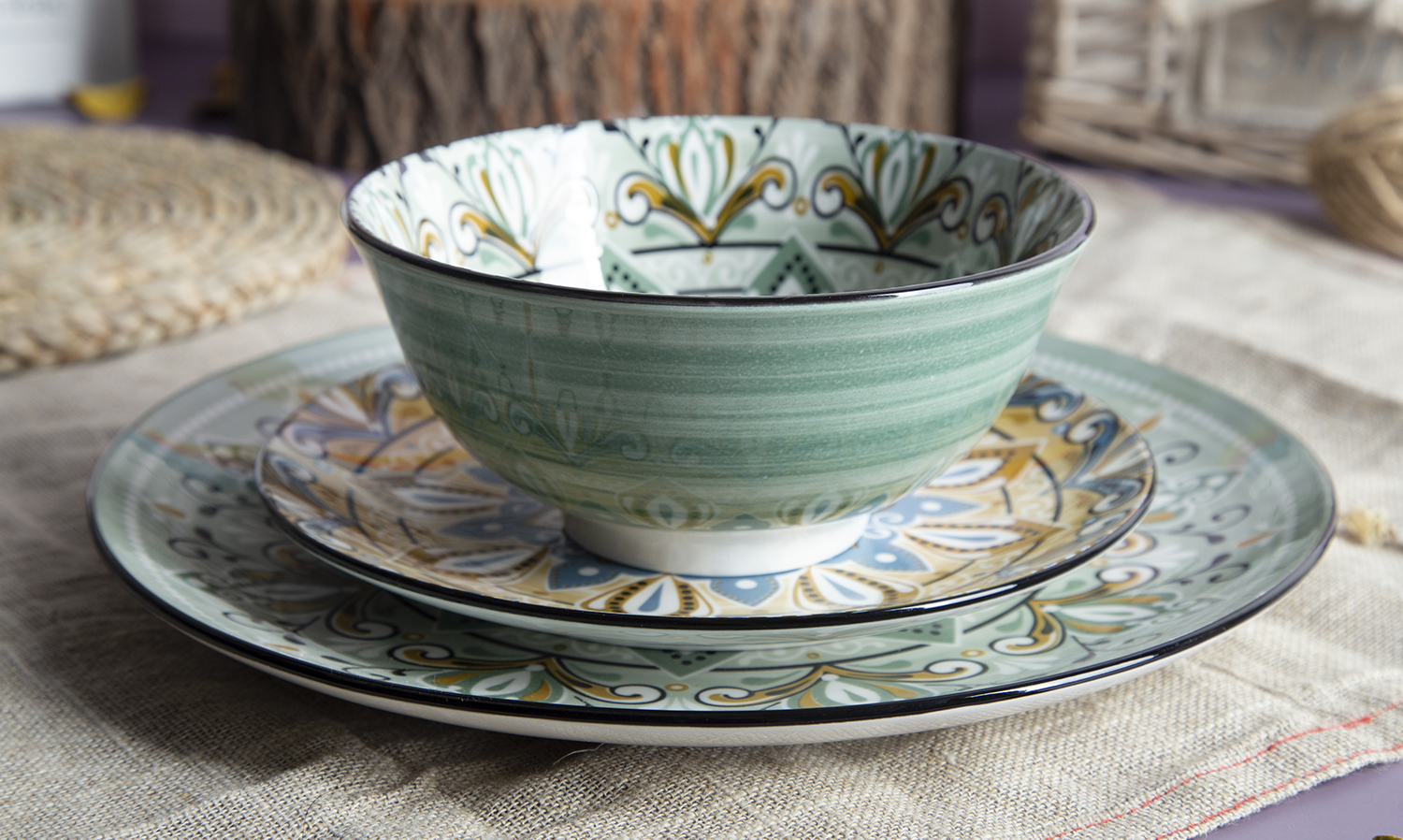 CHANGSHA HAPPY GO White Porcelain Printed Pattern Dinnerware Set |happygodinnerware.com