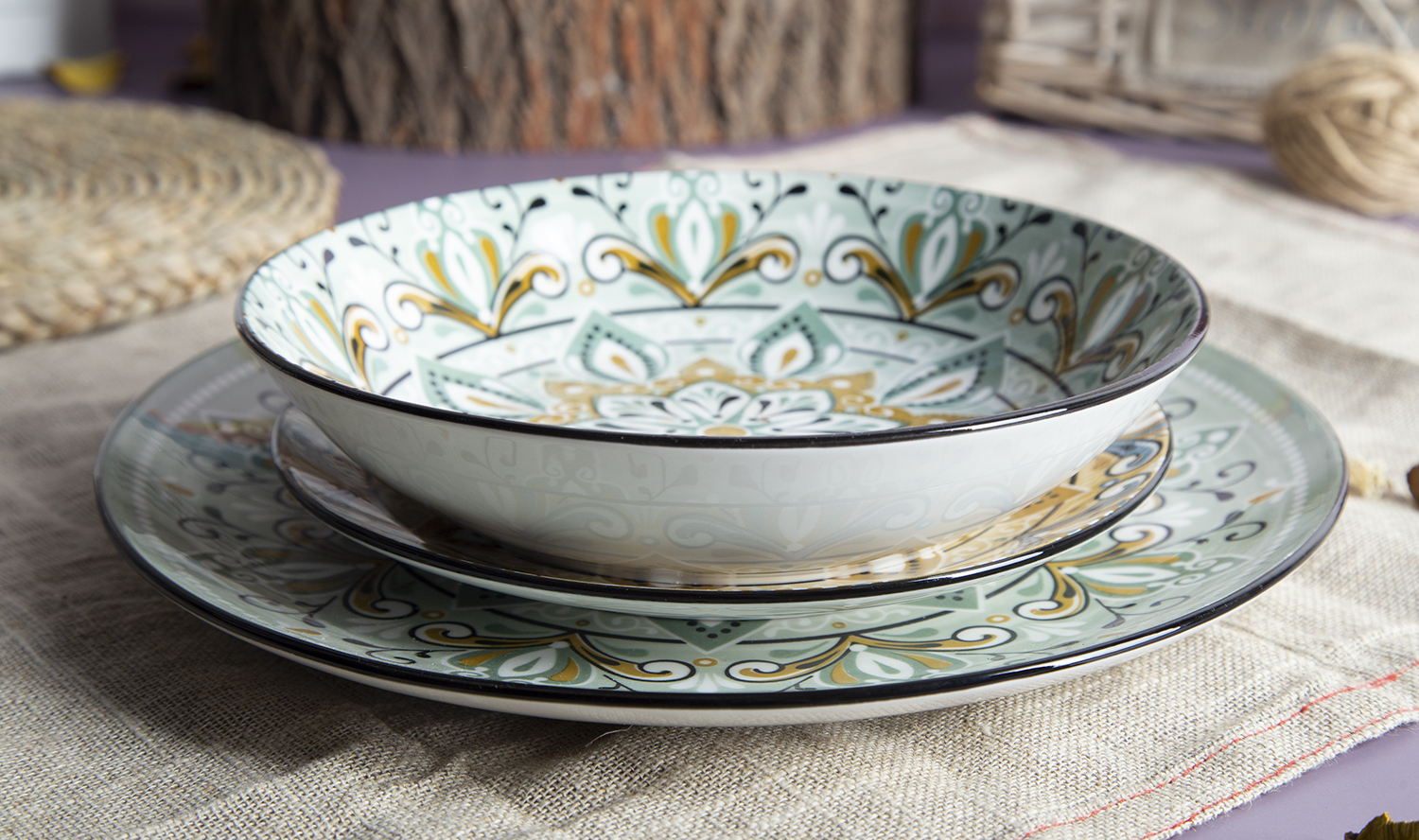 CHANGSHA HAPPY GO White Porcelain Printed Pattern Dinnerware Set |happygodinnerware.com