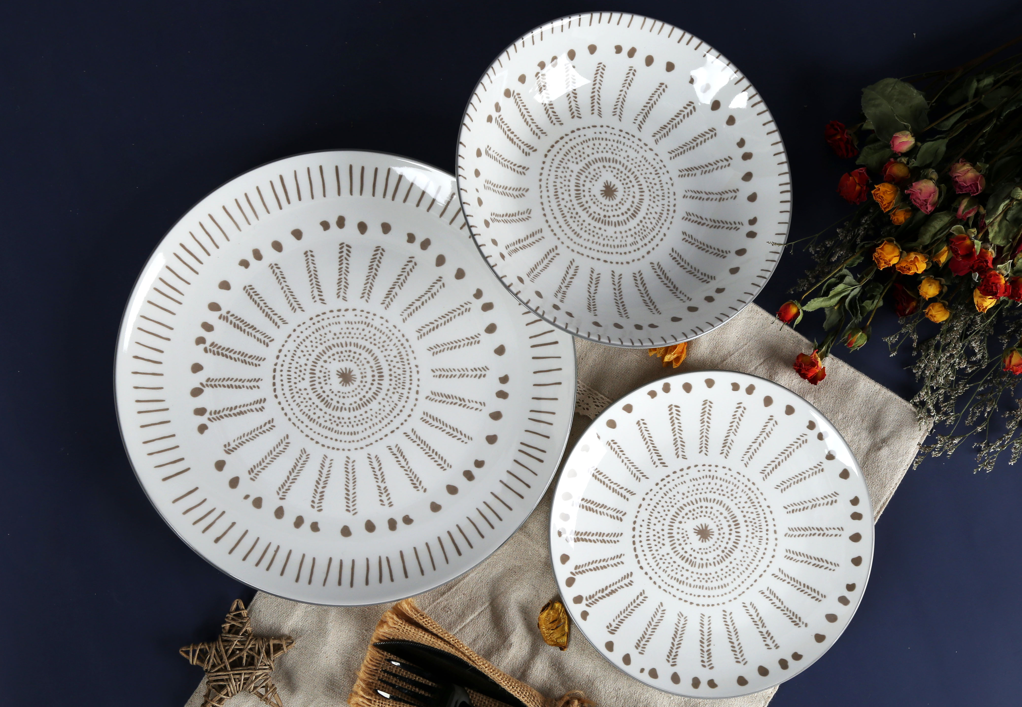 CHANGSHA HAPPY GO White Porcelain Printed Pattern Dinnerware Set |Dopamine Series Ceramics|happygodinnerware.com