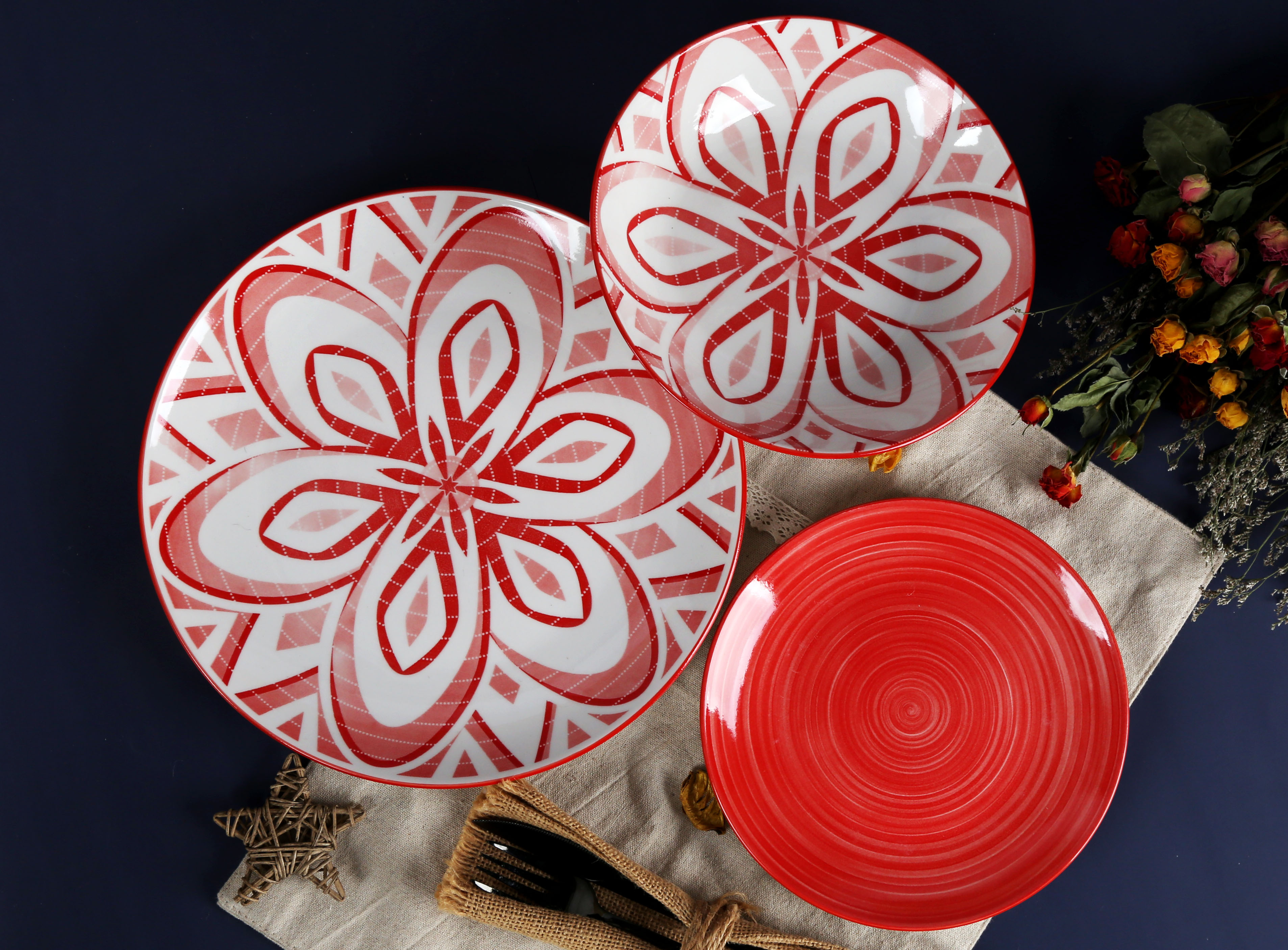 CHANGSHA HAPPY GO White Porcelain Printed Pattern Dinnerware Set |Dopamine Series Ceramics|happygodinnerware.com