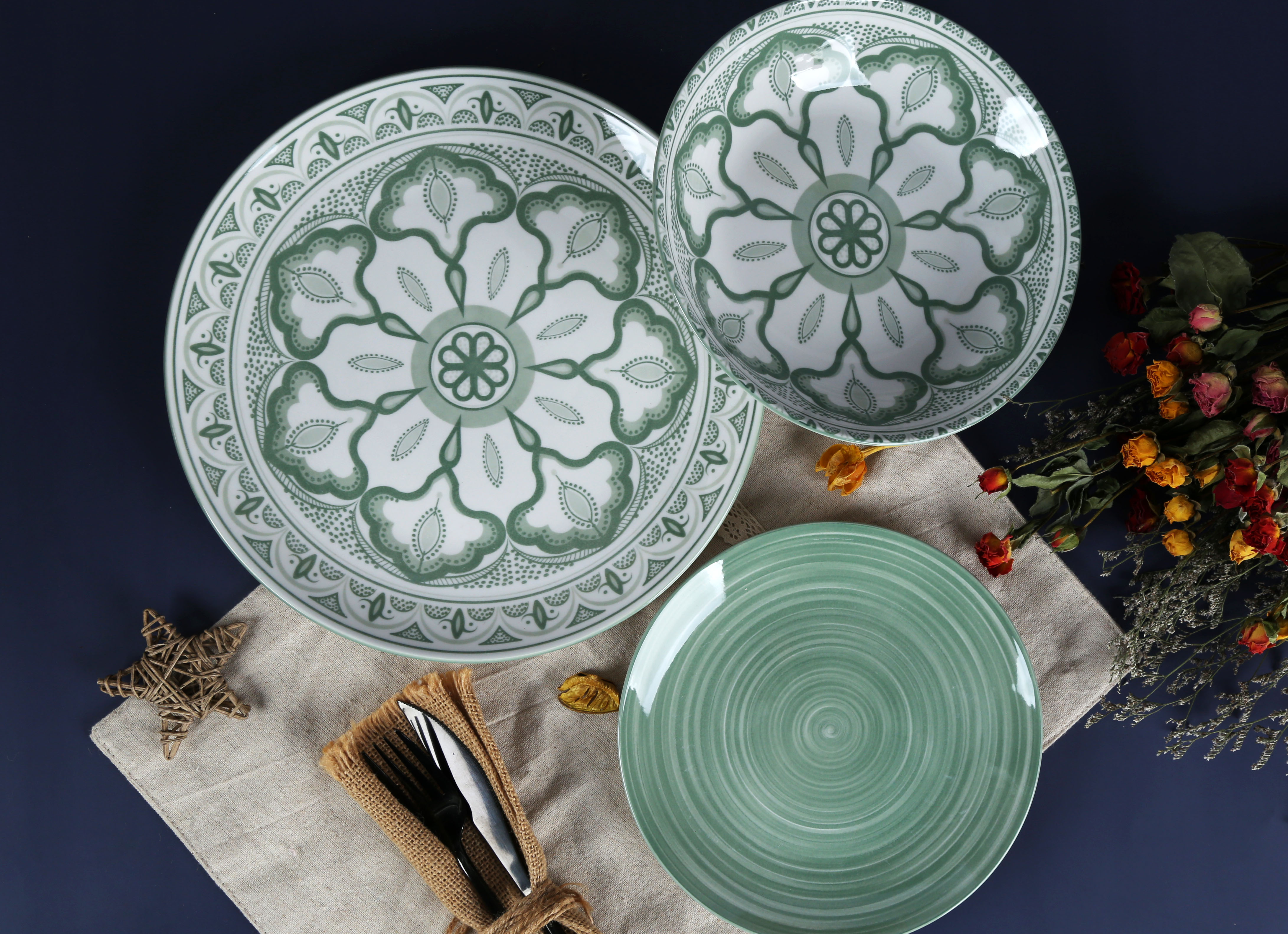 CHANGSHA HAPPY GO White Porcelain Printed Pattern Dinnerware Set |Dopamine Series Ceramics|happygodinnerware.com