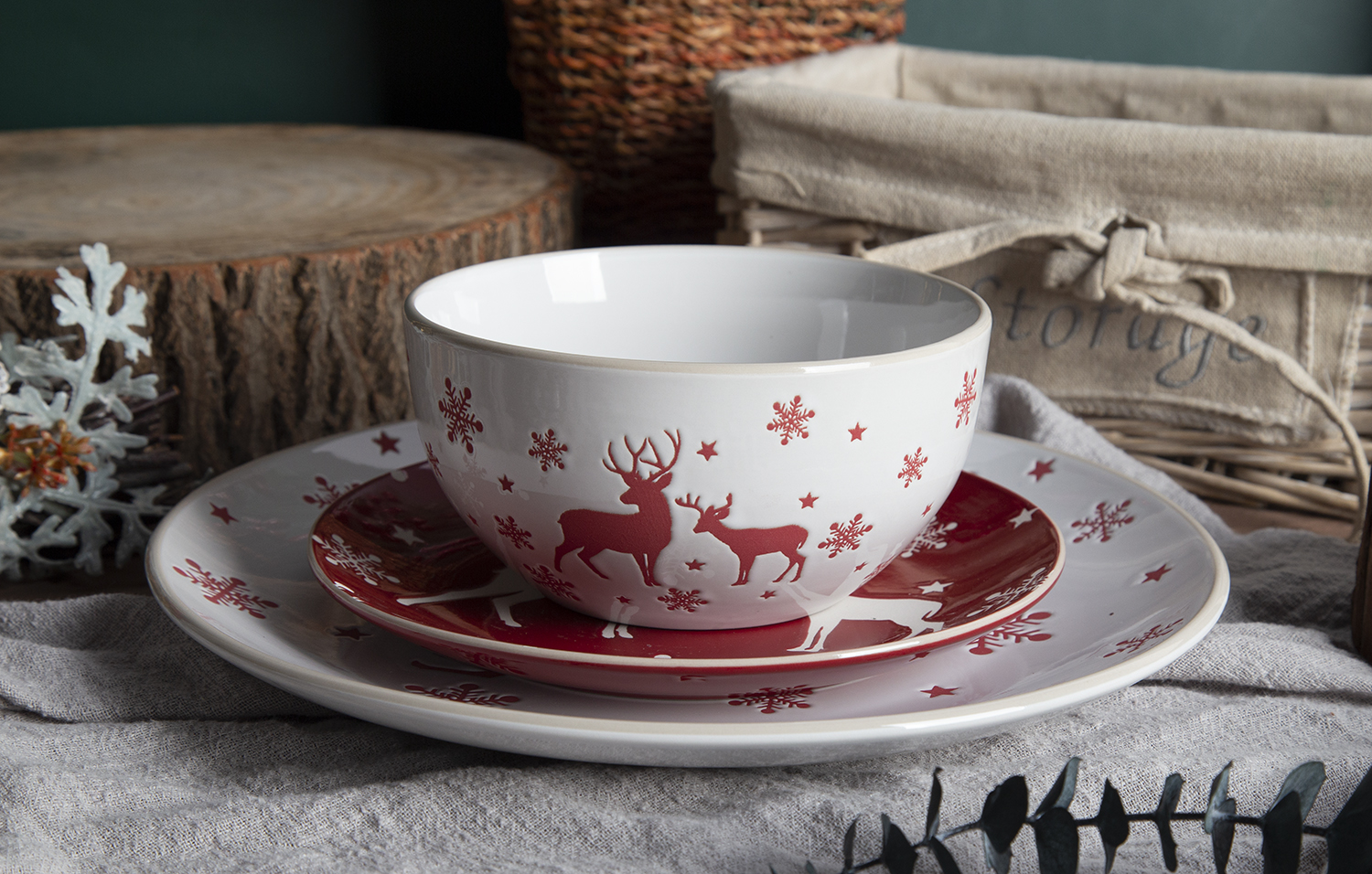CHANGSHA HAPPY GO Christmas Tree and Snowflake Printed | happygodinnerware.com