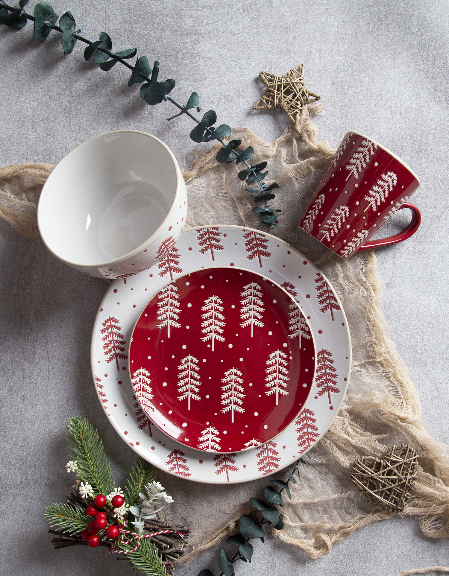CHANGSHA HAPPY GO Christmas Tree and Snowflake Printed | happygodinnerware.com