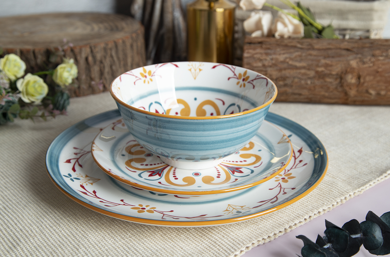 CHANGSHA HAPPY GO Pastel Gradient Relief Porcelain Dinnerware Collection|happygodinnerware.com