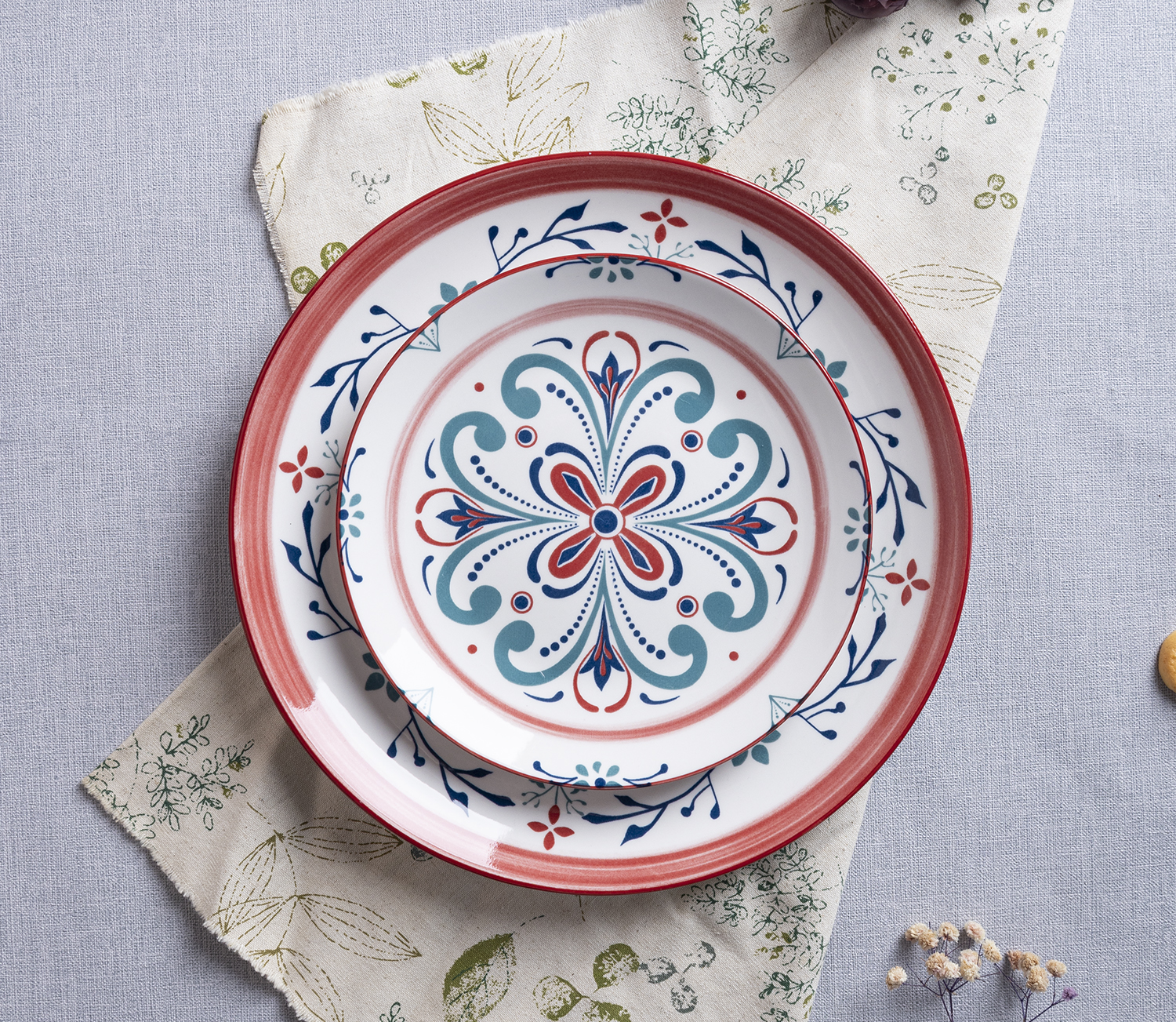 CHANGSHA HAPPY GO Watercolor Bloom Decal White Porcelain |happygodinnerware.com