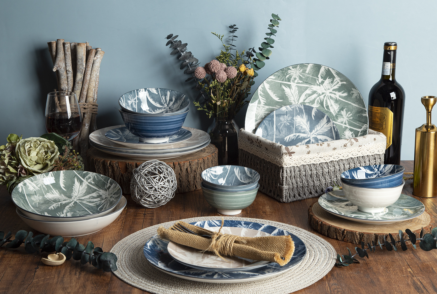 CHANGSHA HAPPY GO Tropical Leaf Print Dinnerware |happygodinnerware.com