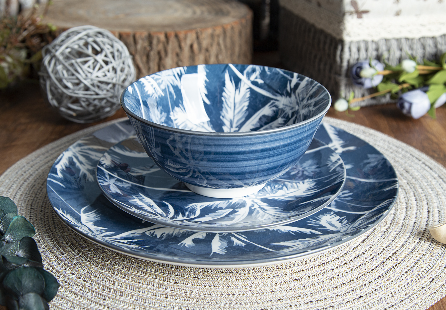 CHANGSHA HAPPY GO Tropical Leaf Print Dinnerware |happygodinnerware.com