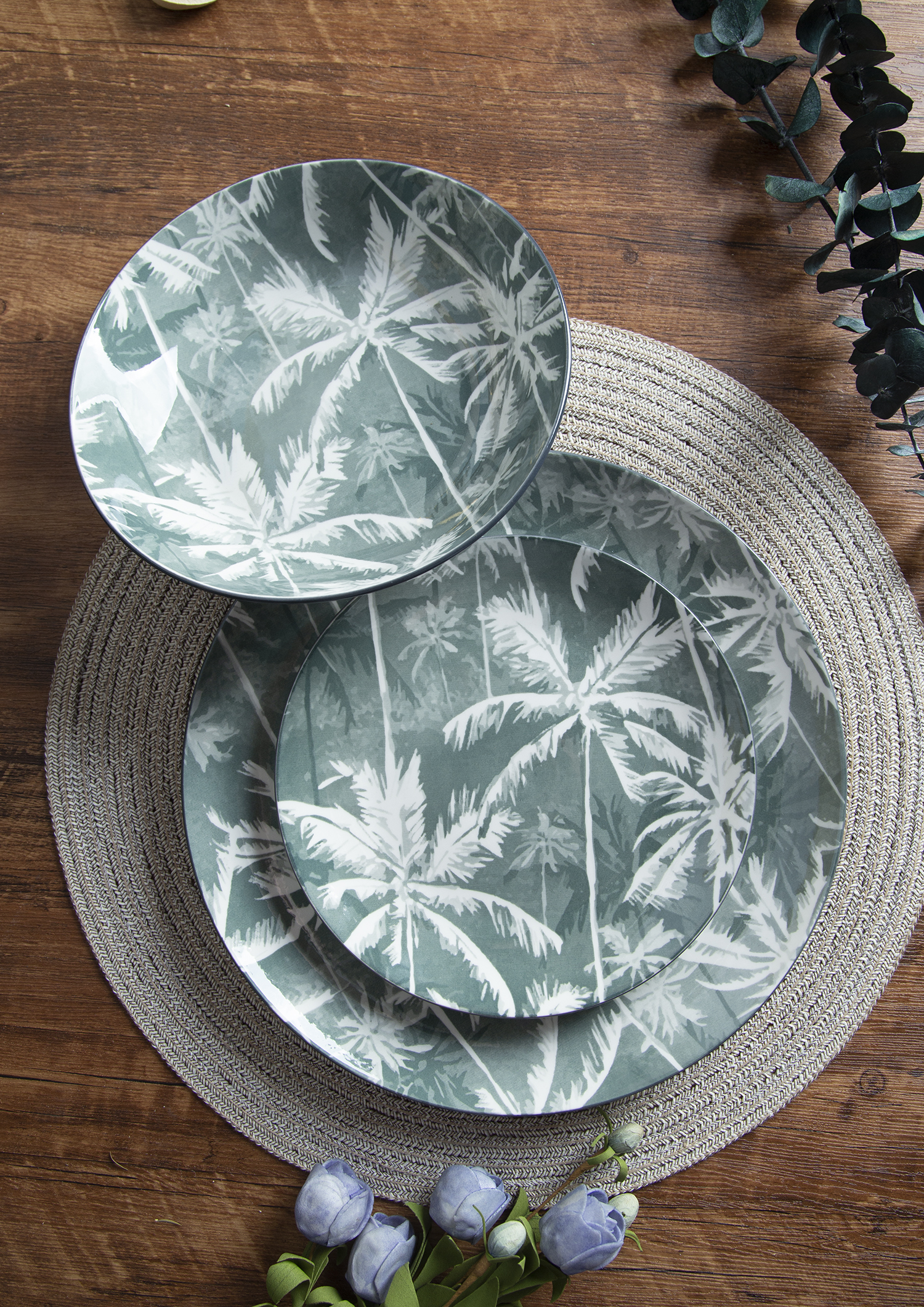CHANGSHA HAPPY GO Tropical Leaf Print Dinnerware |happygodinnerware.com