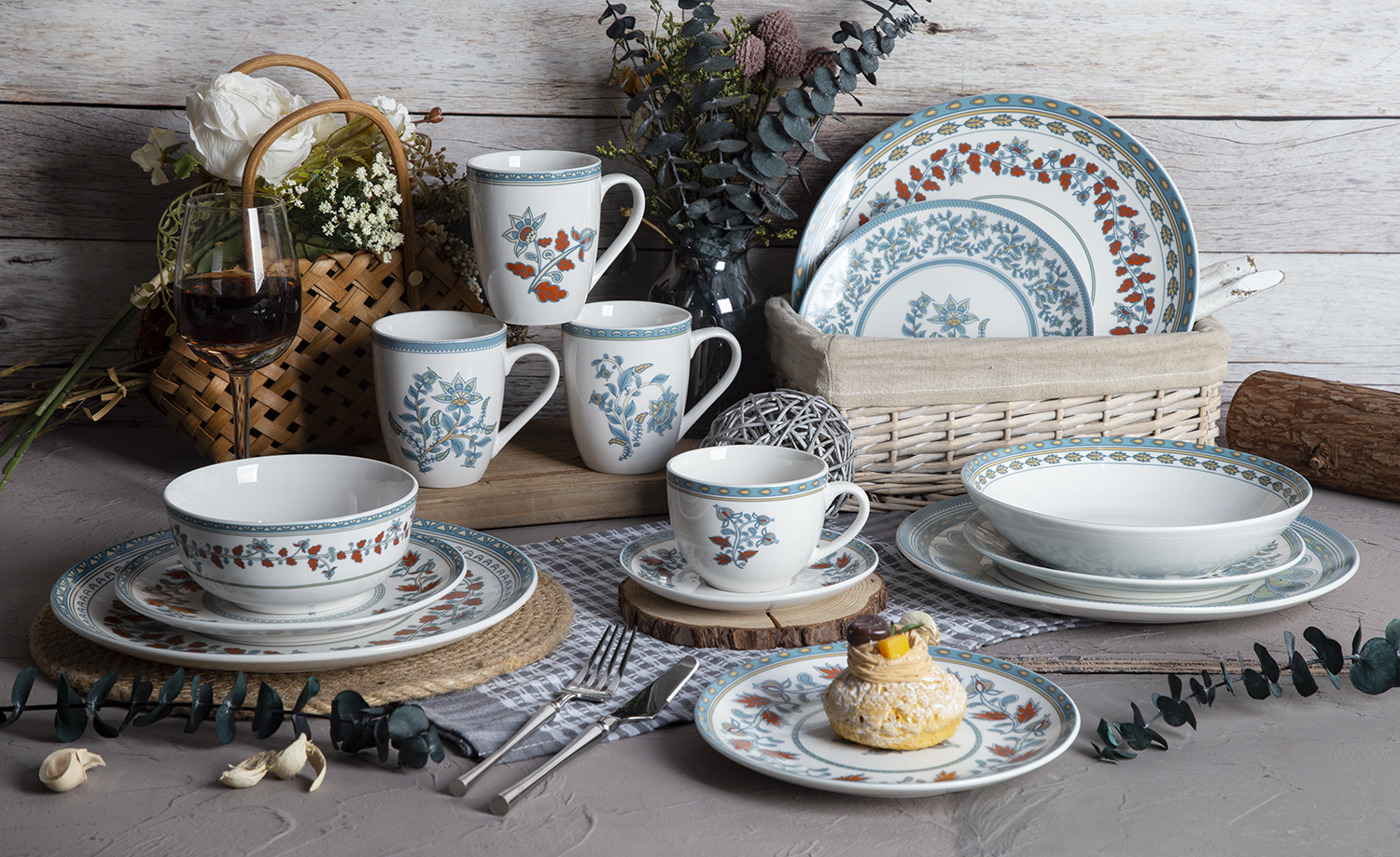 CHANGSHA HAPPY GO Floral Printed Porcelain Dinnerware Set |happygodinnerware.com