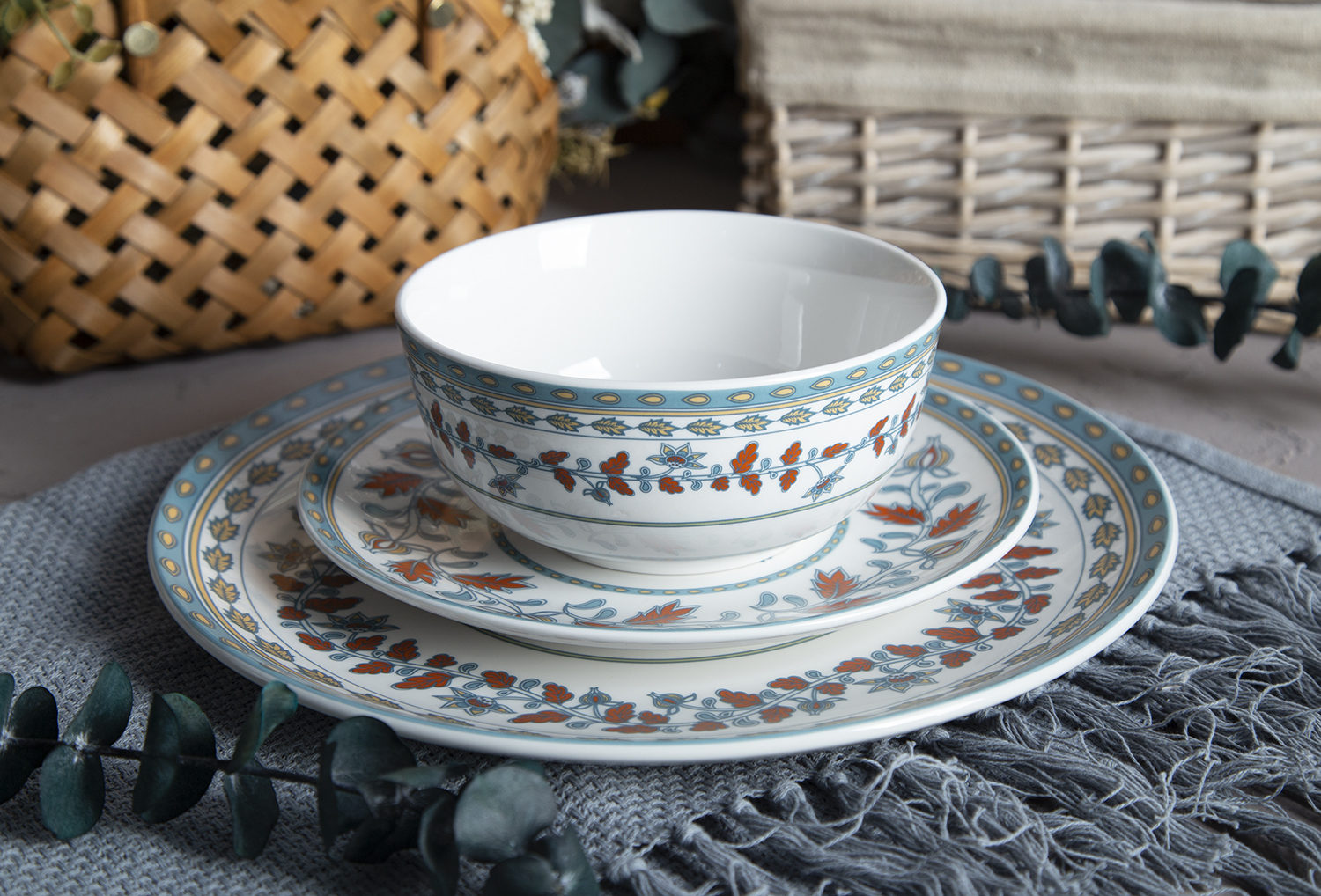 CHANGSHA HAPPY GO Floral Printed Porcelain Dinnerware Set |happygodinnerware.com