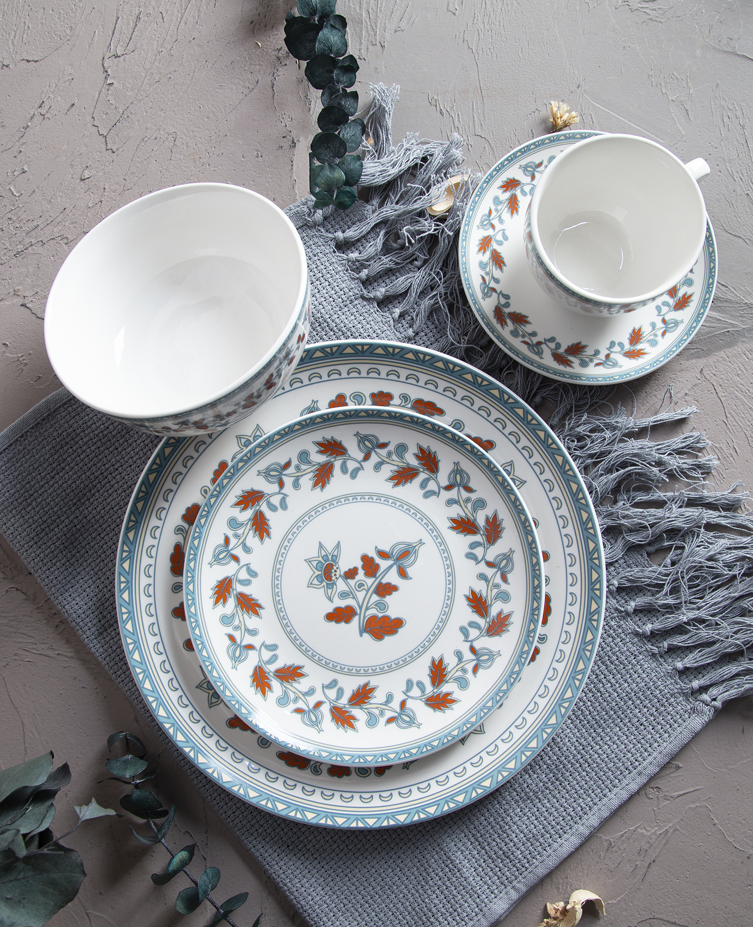 CHANGSHA HAPPY GO Floral Printed Porcelain Dinnerware Set |happygodinnerware.com