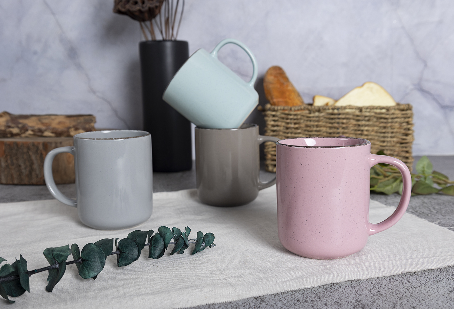 CHANGSHA HAPPY GO Stoneware Color Glaze Dinnerware Set – Modern Minimalist Tableware with Soft Pastel Tones and Rustic Edged Design |happygodinnerware.com