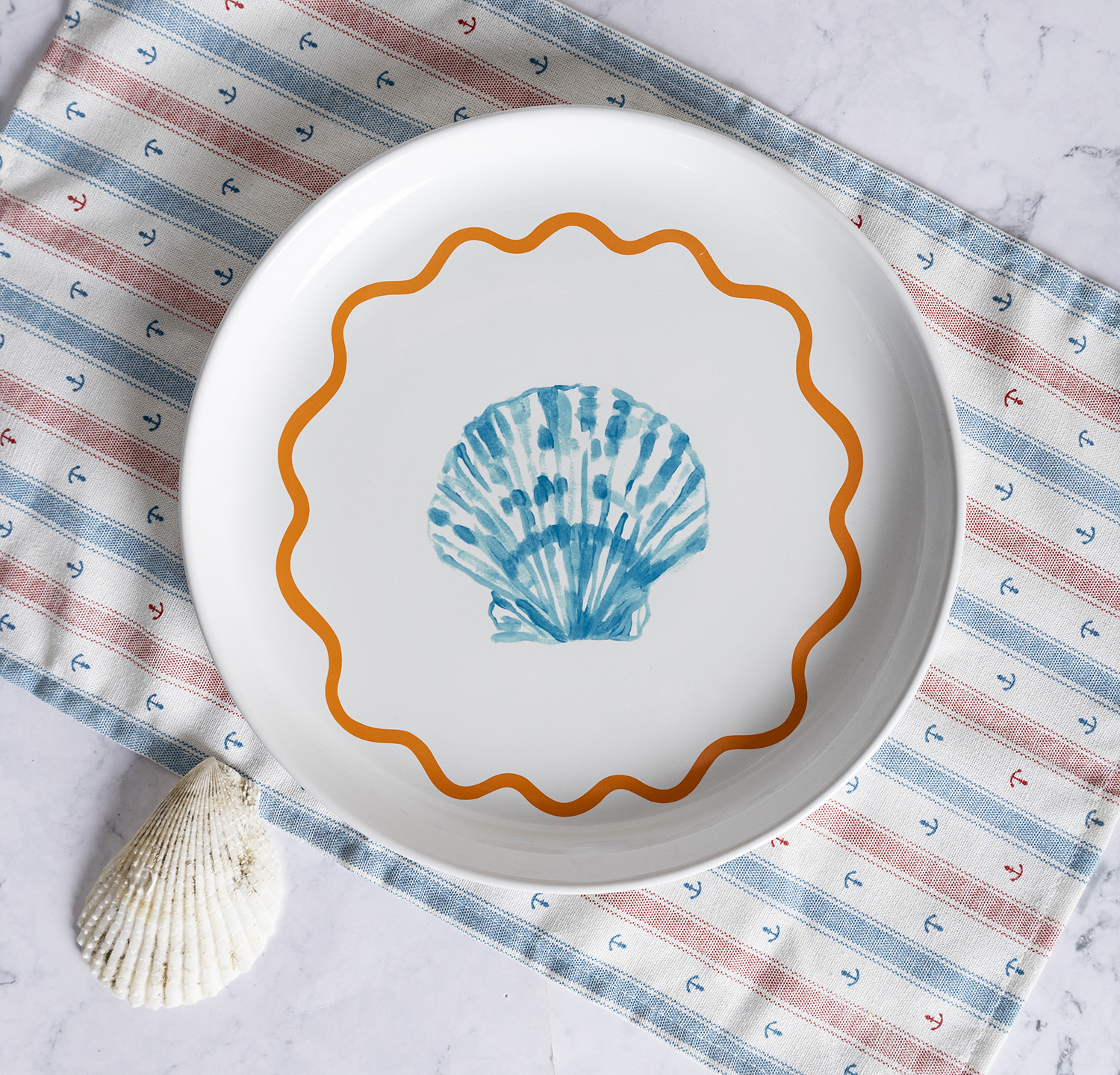 CHANGSHA HAPPY GO Stoneware Decal Dinnerware Set with Coastal Elements and Inspirational Words – Relax, Enjoy, Delicious, and Pleasure Tableware Collection |happygodinnerware.com