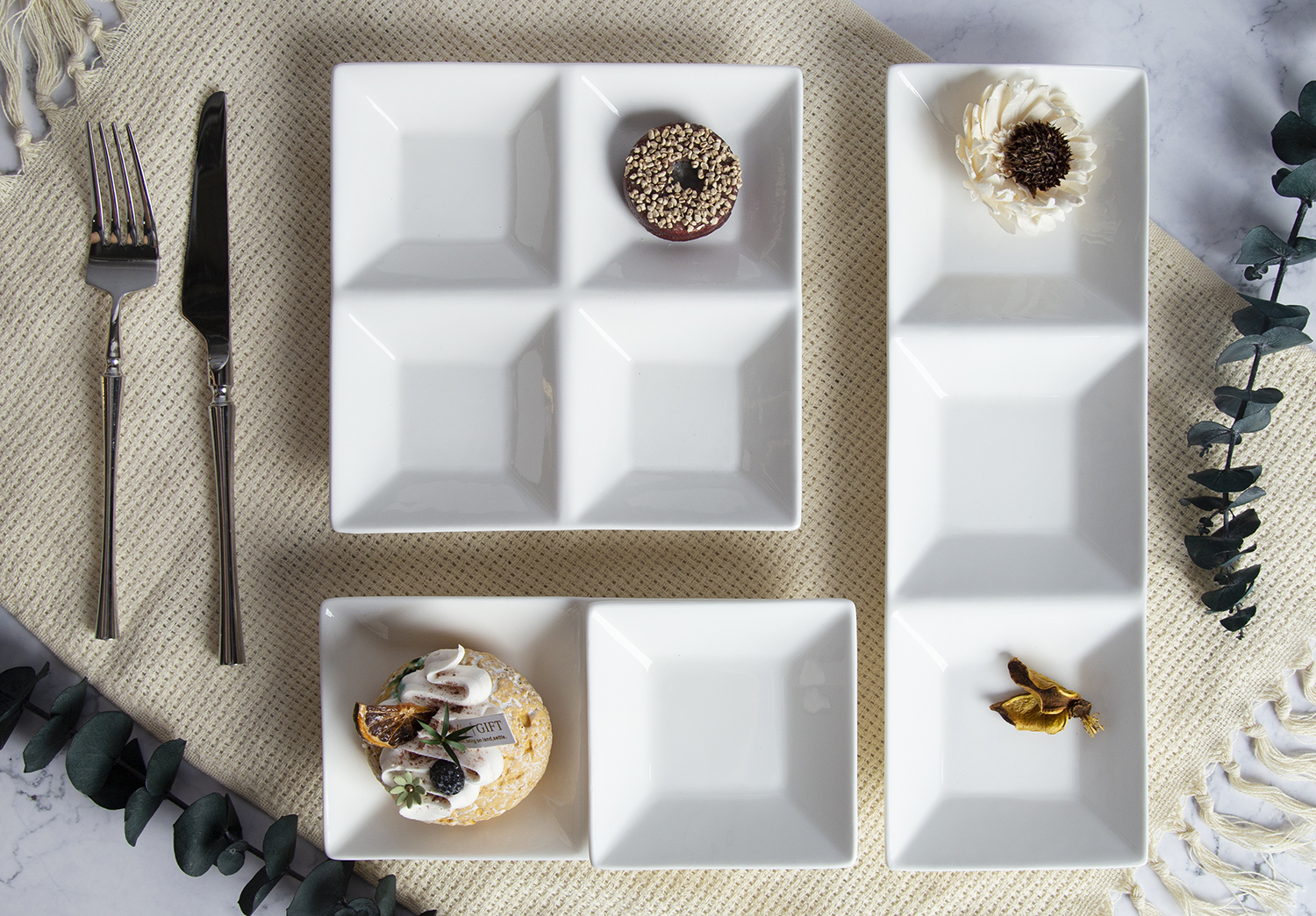 CHANGSHA HAPPY GO Partitioned Plates in New Bone China | happygodinnerware.com