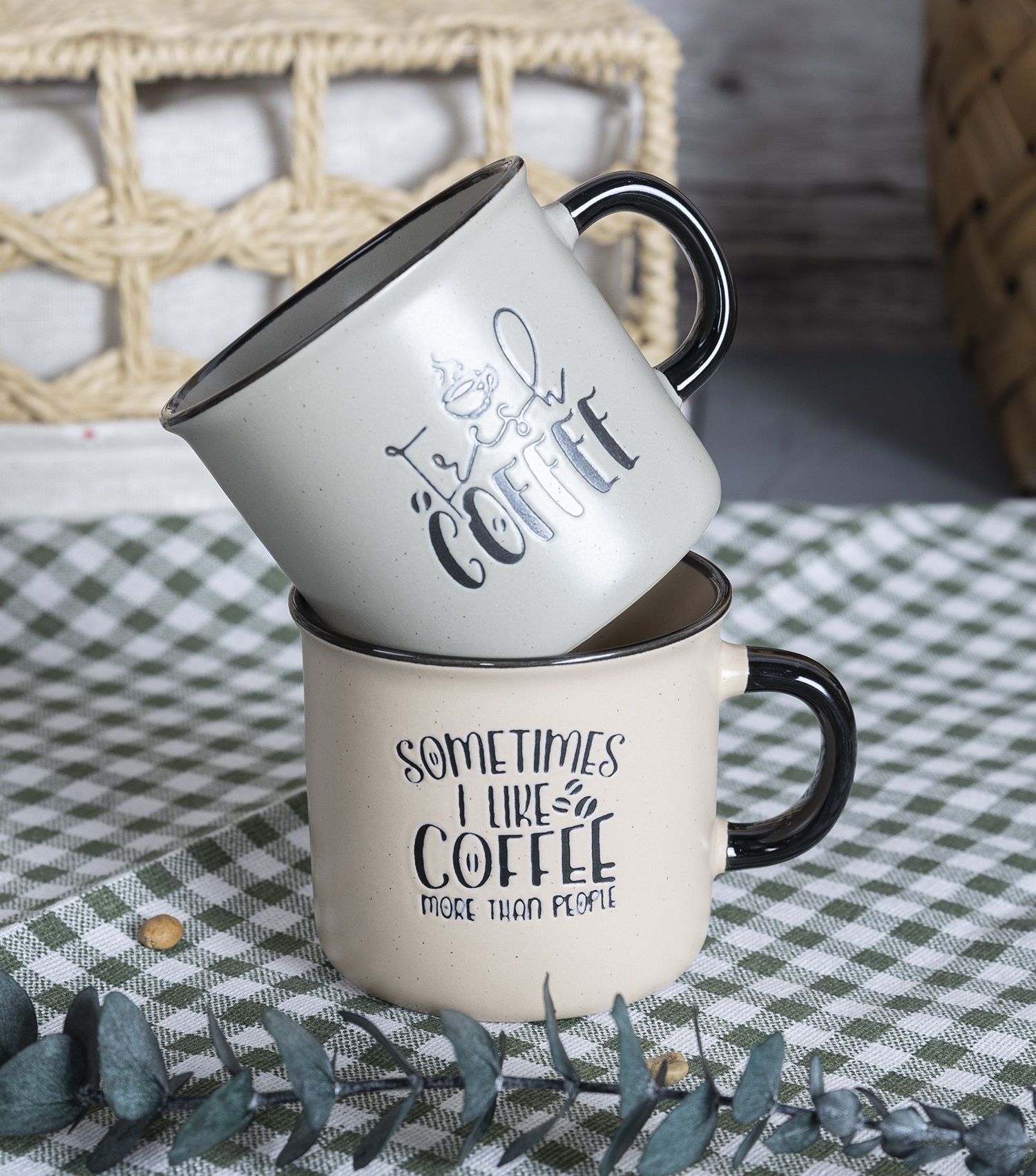 CHANGSHA HAPPY GO Color Glazed Stoneware Coffee Mugs with Screen Printing | happygodinnerware.com