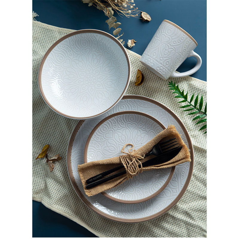 CHANGSHA HAPPY GO Embossed Colored Glaze Ceramic Collection | happygodinnerware.com