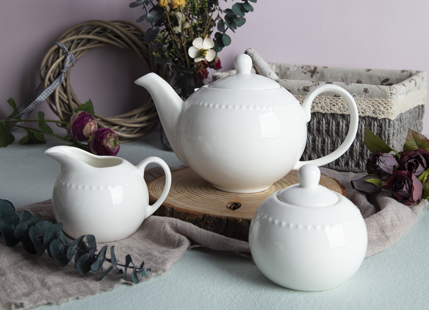 CHANGSHA HAPPY GO Double Bead Embossed New Bone China Dinnerware | happygodinnerware.com