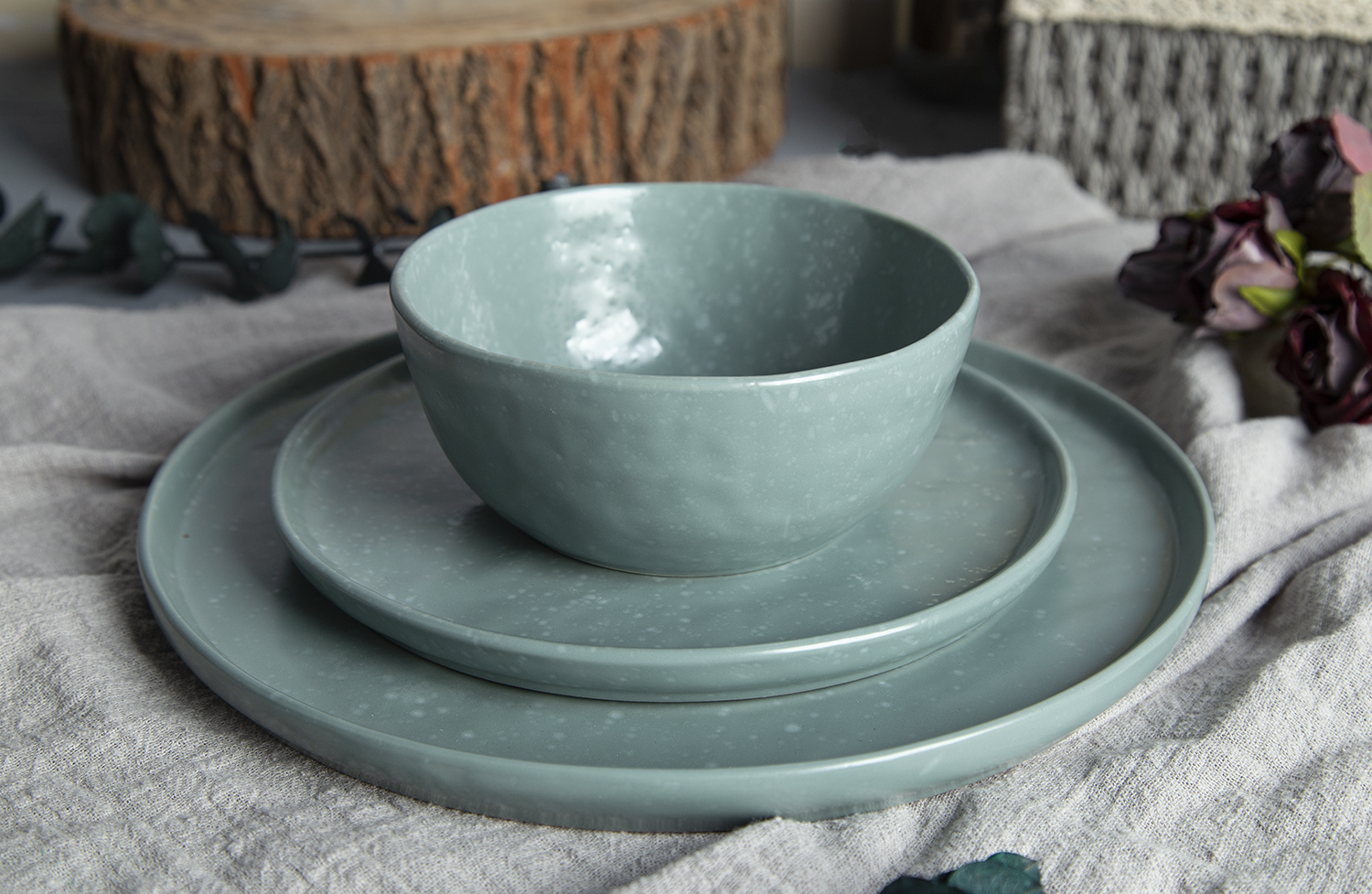CHANGSHA HAPPY GO Slate Serenity Reactive Glaze Stoneware |happygodinnerware.com