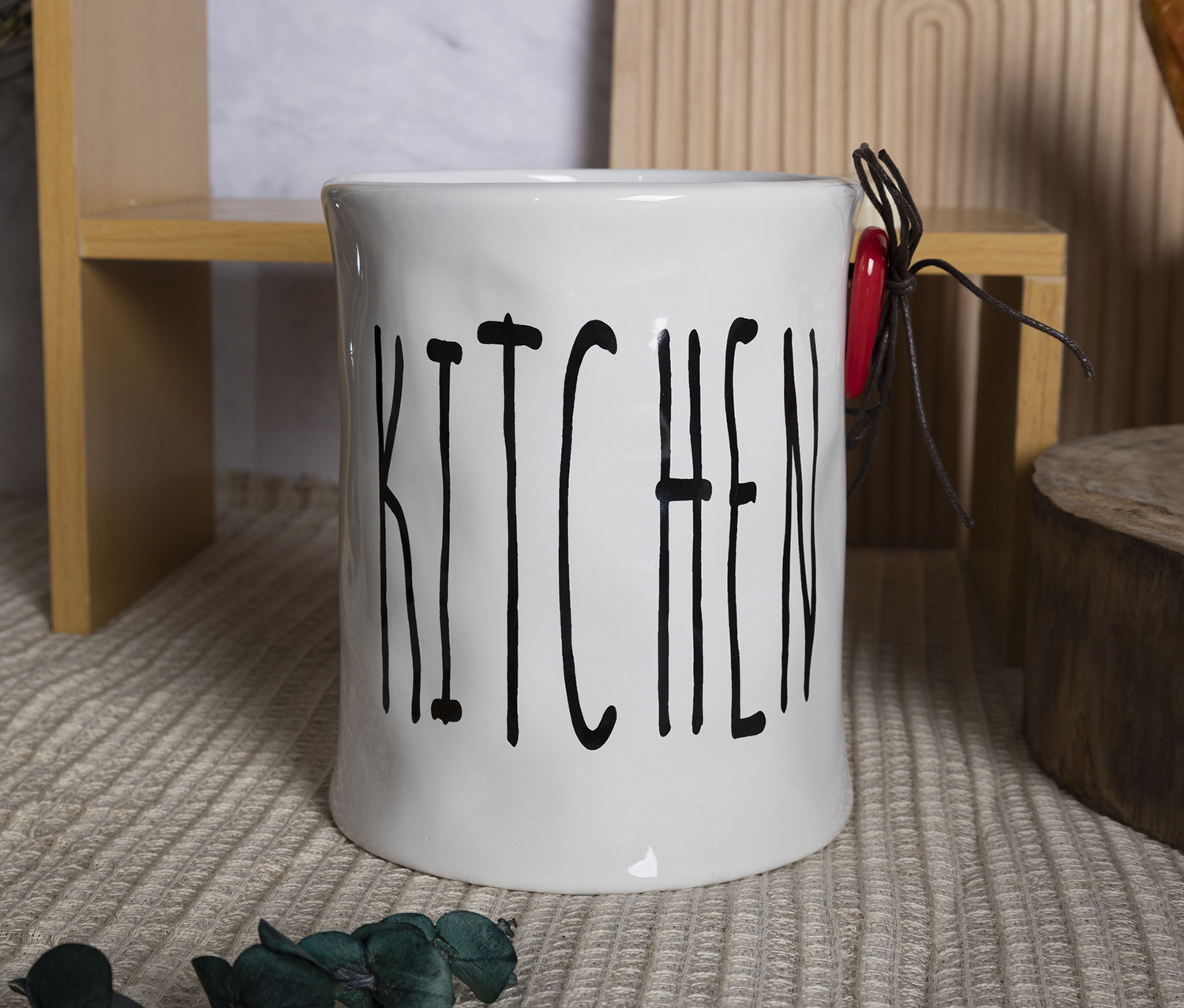 CHANGSHA HAPPY GO Vintage Embossed Ceramic Kitchen Storage Jar Set with Geometric Patterns and Bamboo Lids |happygodinnerware.com
