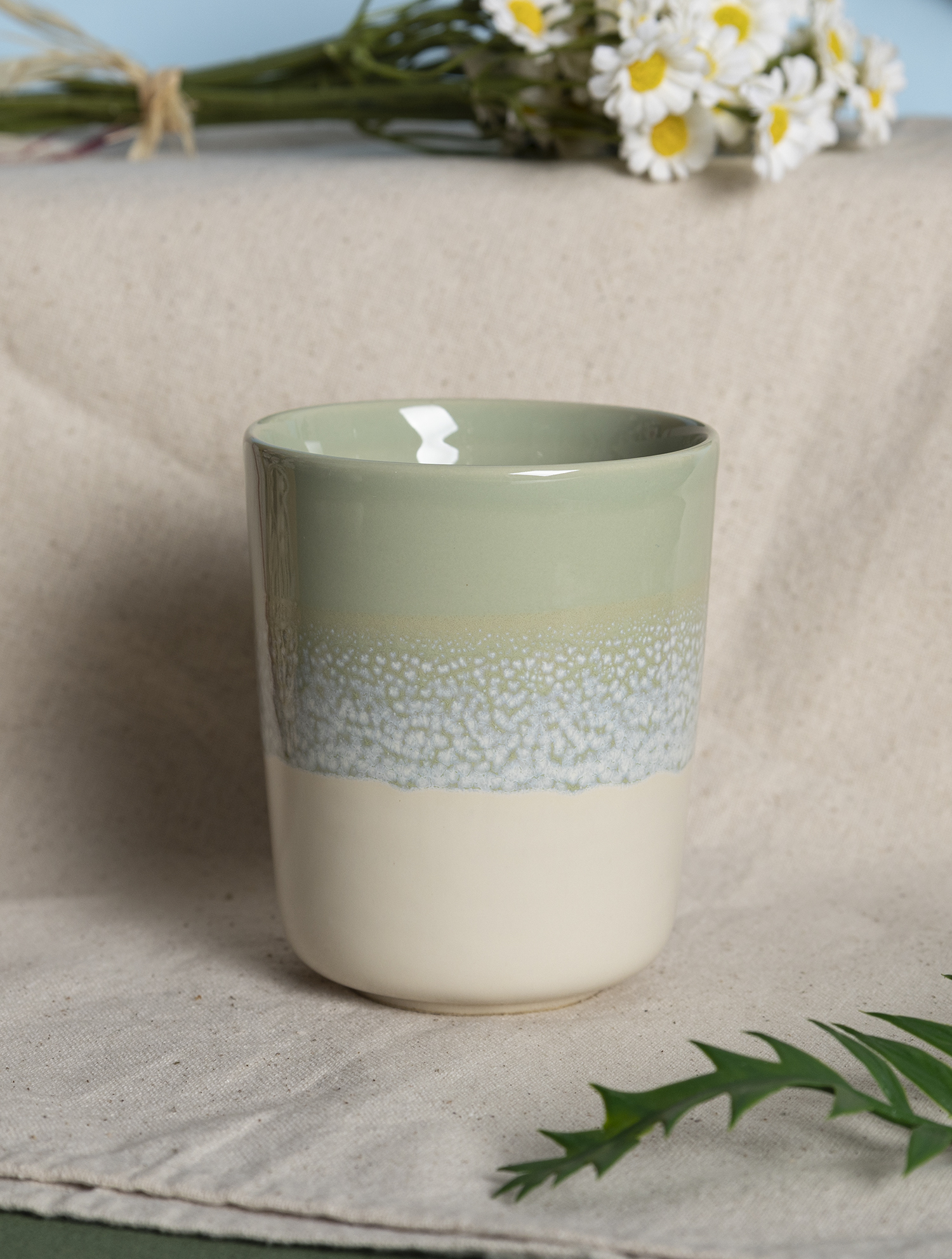 CHANGSHA HAPPY GO  Triple-Color Block Reactive Glaze Stoneware Dinner Set with Unique Layered Design |Dopamine Series Ceramics  |happygodinnerware.com