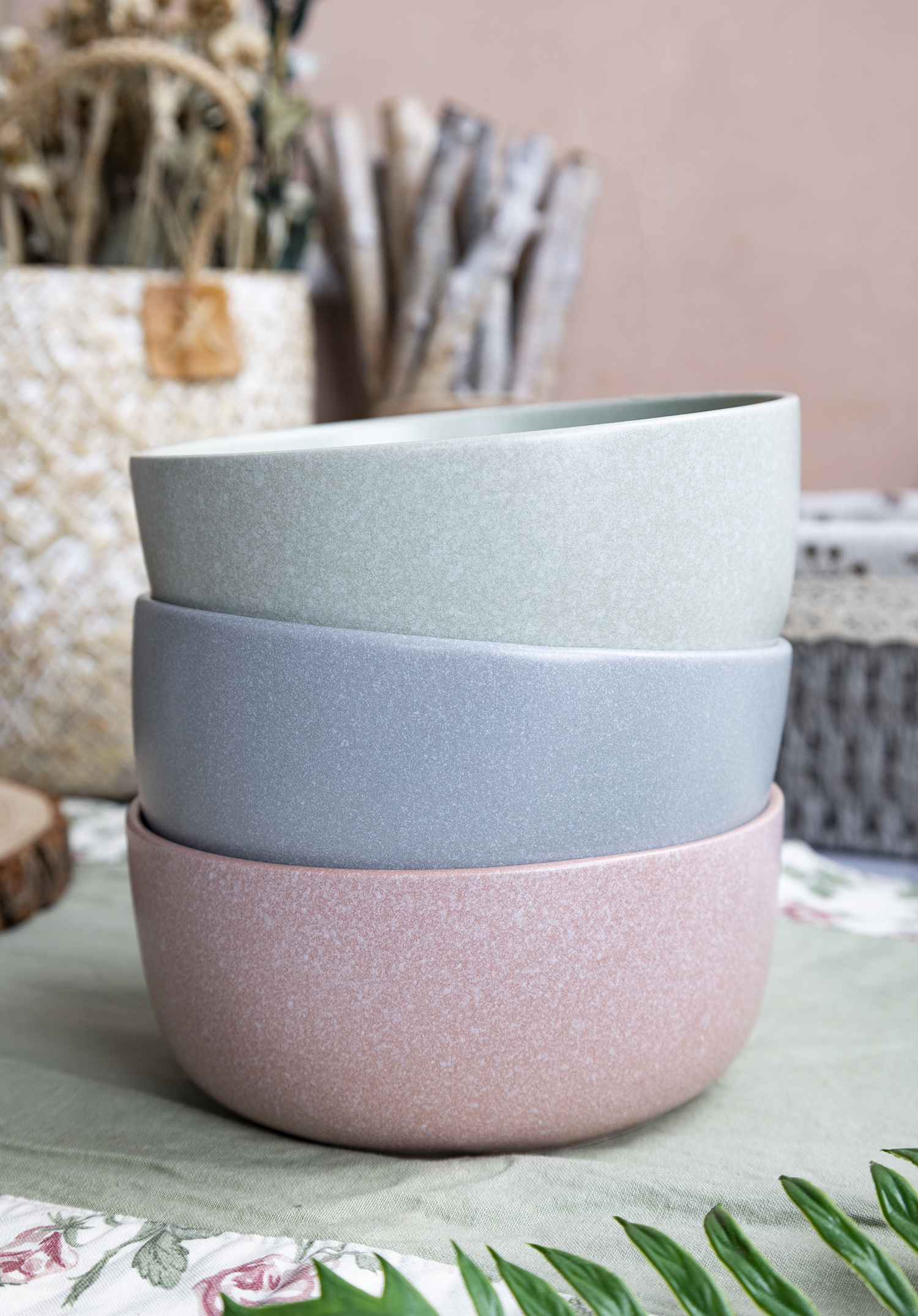 CHANGSHA HAPPY GO Spring Breeze Matte Reactive Glaze Stoneware Collection | Pastel Spring–Summer Palette |Dopamine Series Ceramics|happygodinnerware.com